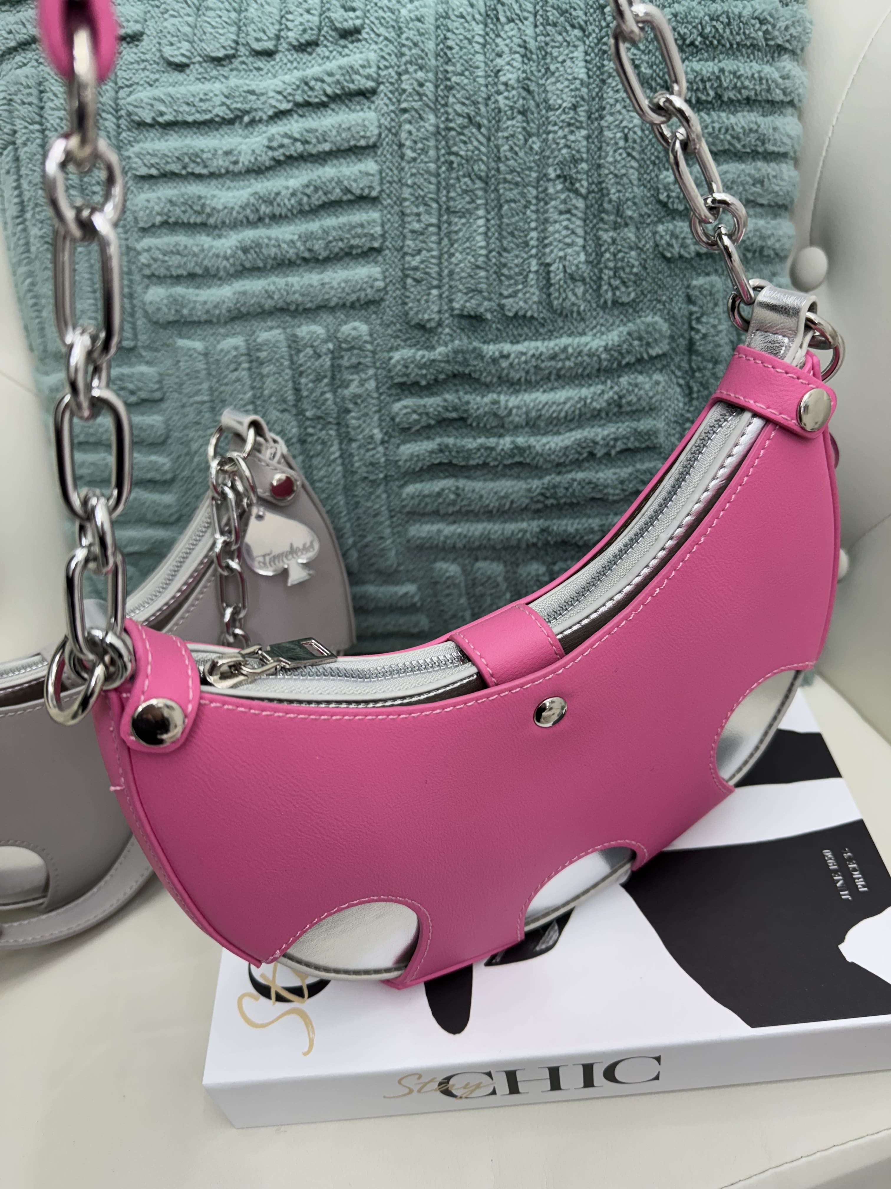 Borsa mezzaluna doppia