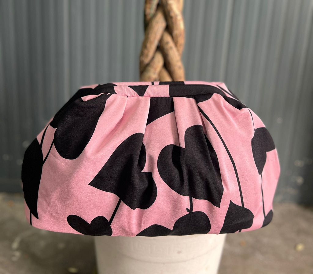 Borsa Clutch Donna in Tessuto Rasato con Tracolla a Catena