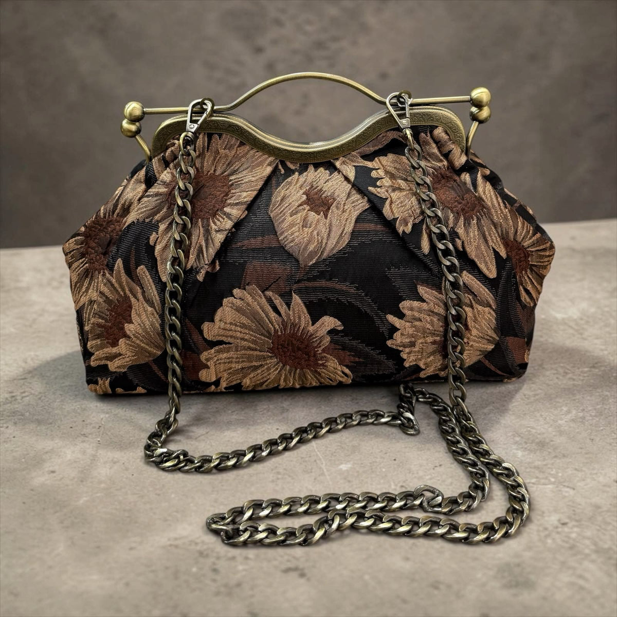 Borsa Clutch "Belle Époque Bag" in Tessuto Jacquard con Tracolla