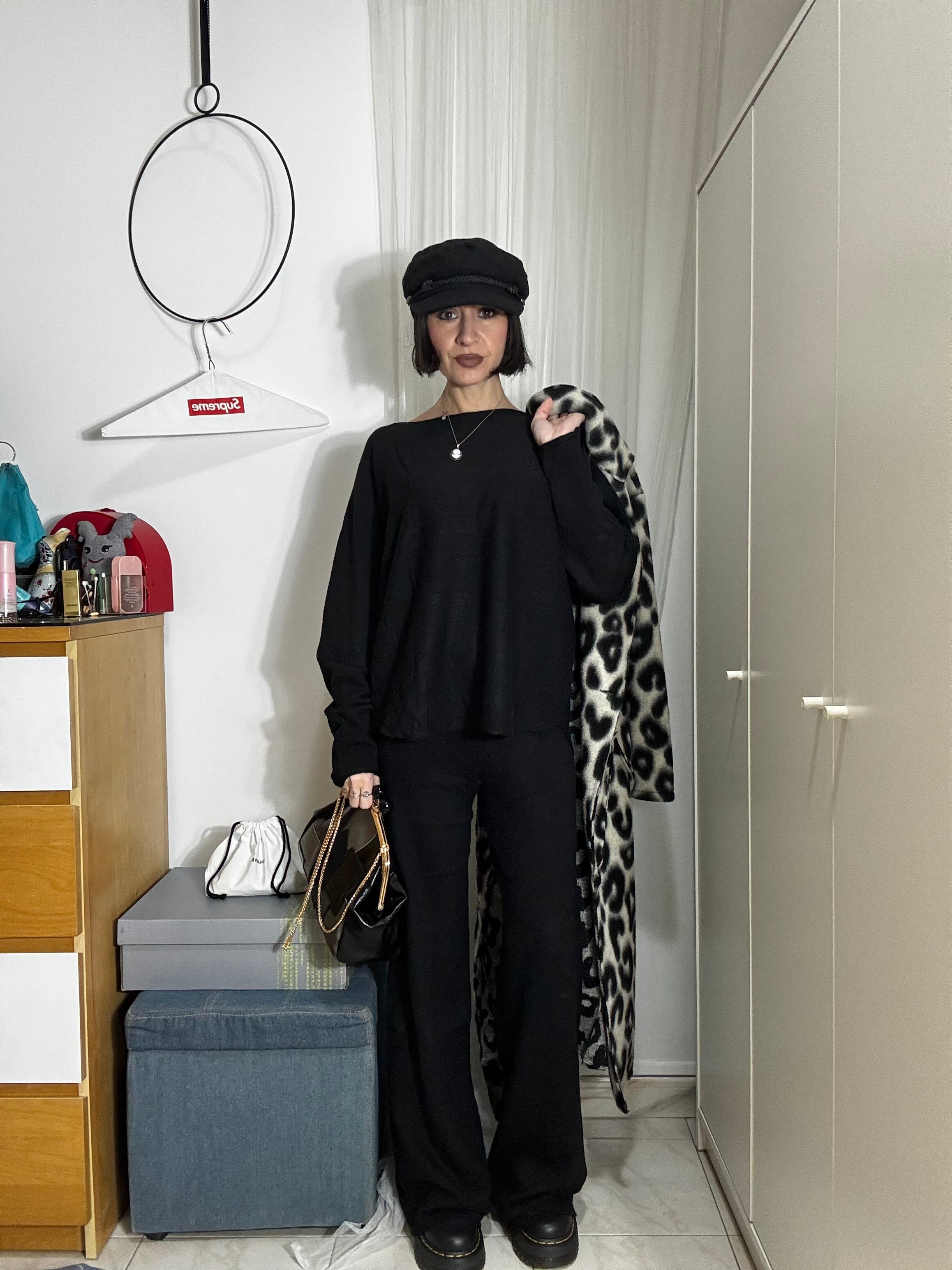 Coordinato in Maglia Donna Elasticizzato – Maglia Girocollo e Pantalone