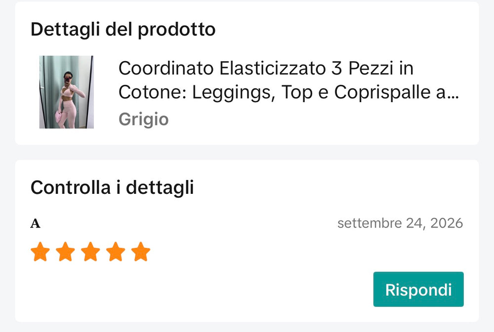 Foto di una recensione cliente