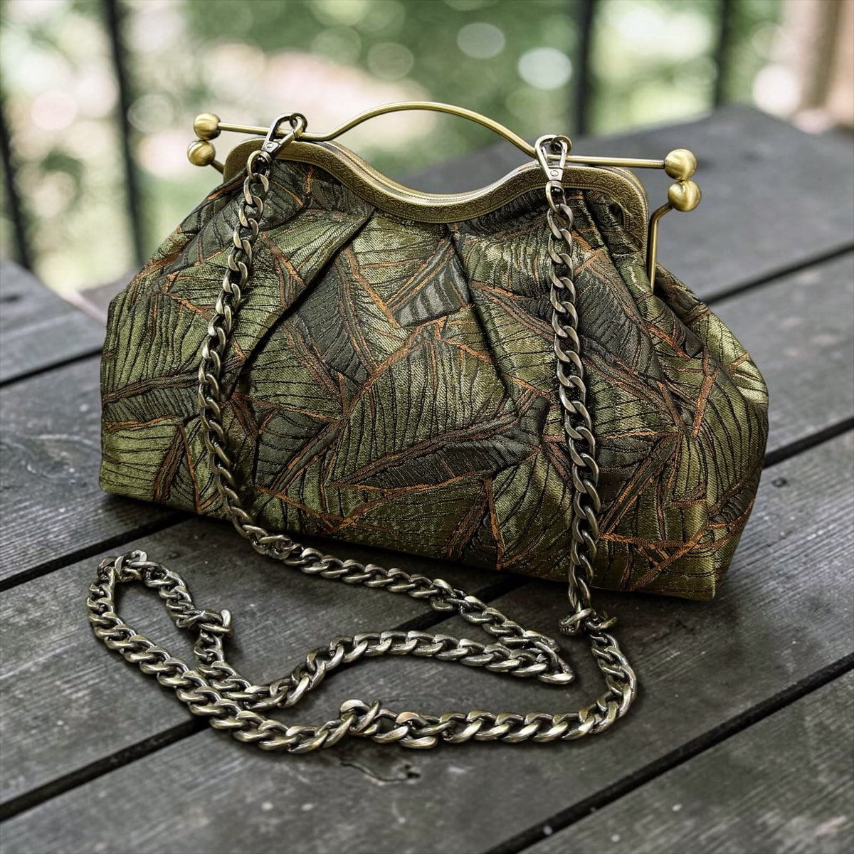 Borsa Clutch "Belle Époque Bag" in Tessuto Jacquard con Tracolla