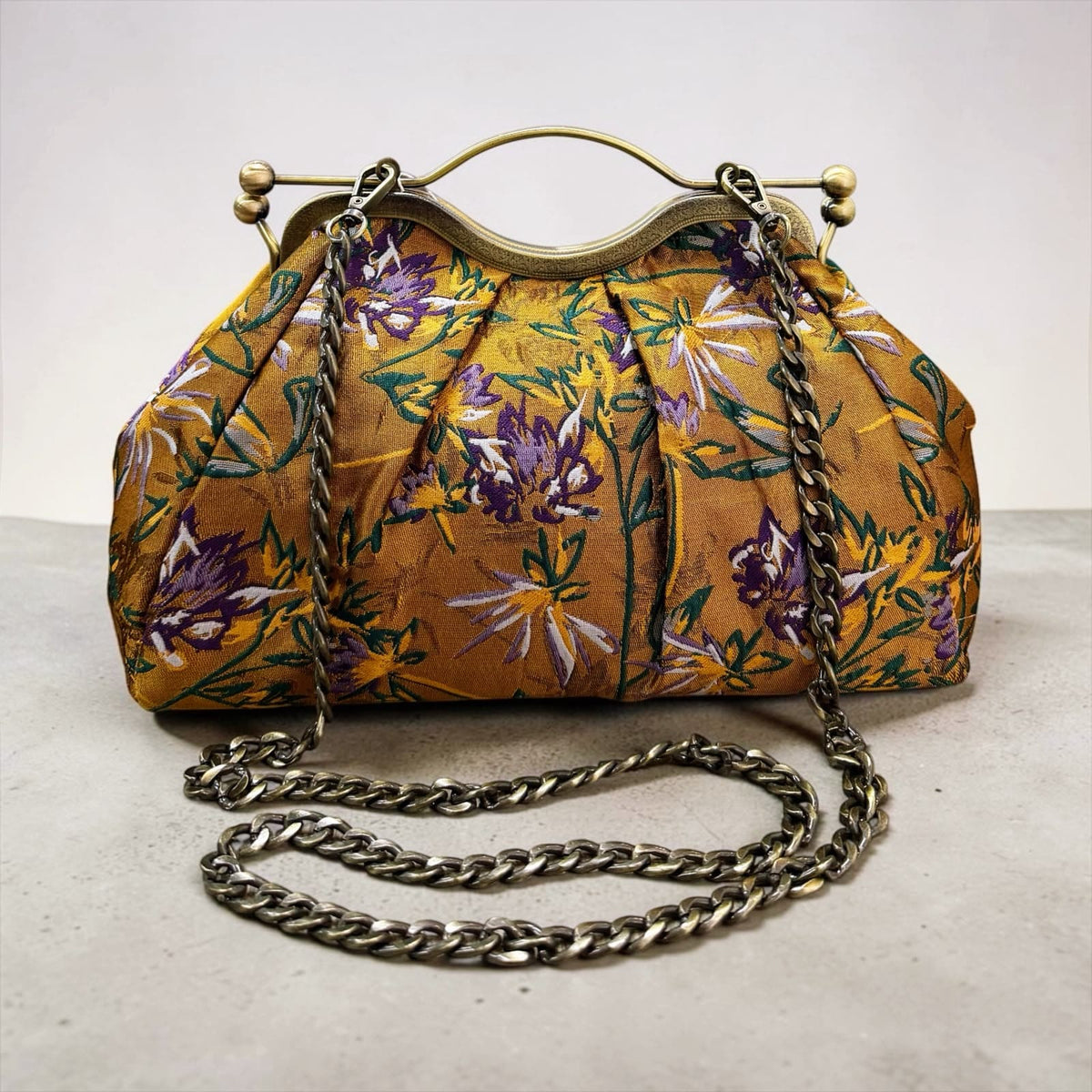 Borsa Clutch "Belle Époque Bag" in Tessuto Jacquard con Tracolla