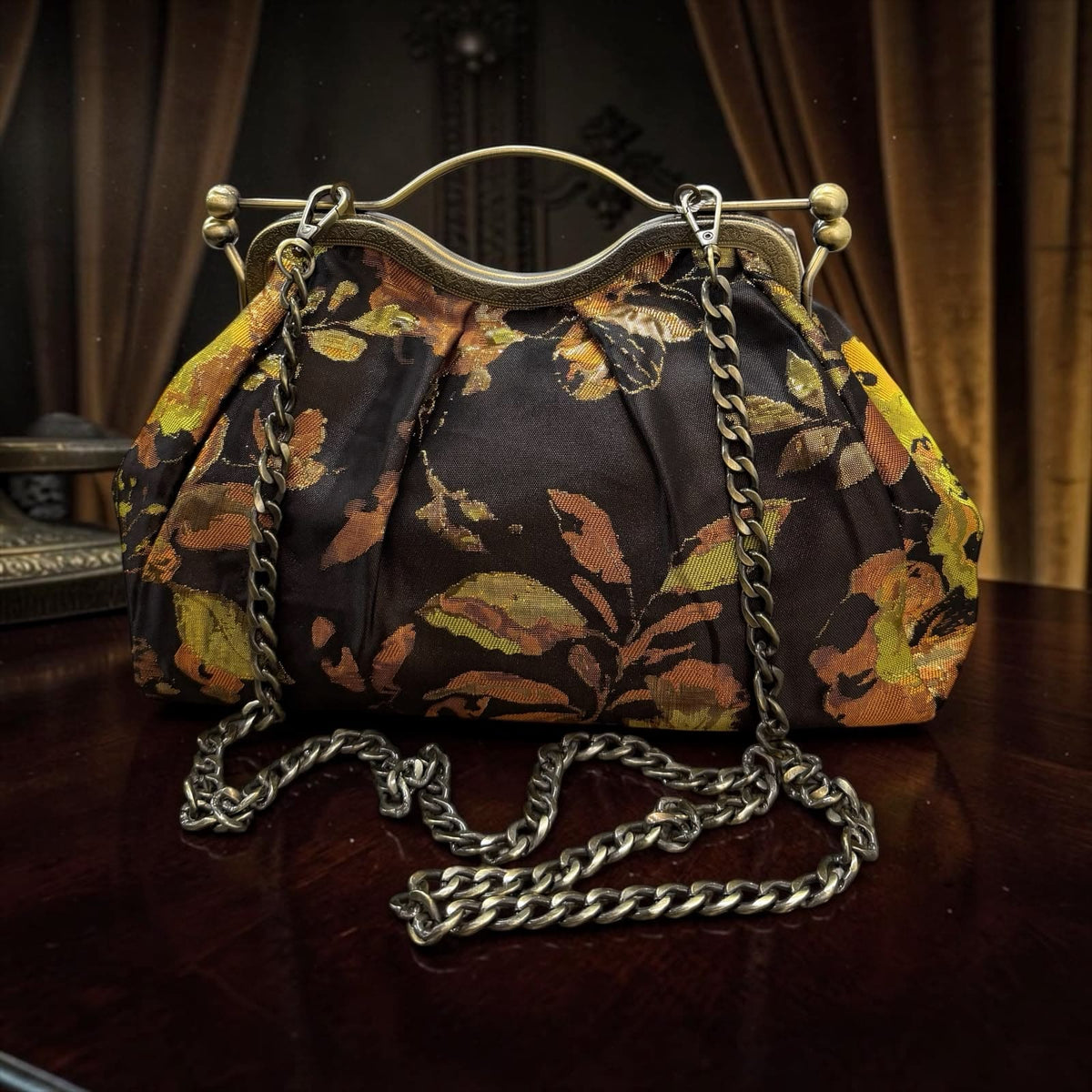 Borsa Clutch "Belle Époque Bag" in Tessuto Jacquard con Tracolla