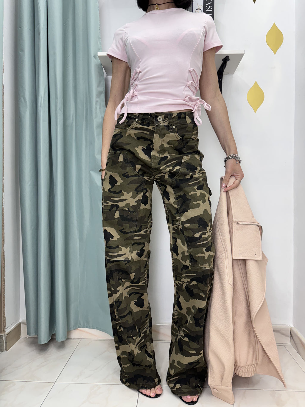 Pantaloni Cargo Camouflage Elasticizzati – Urban Icon