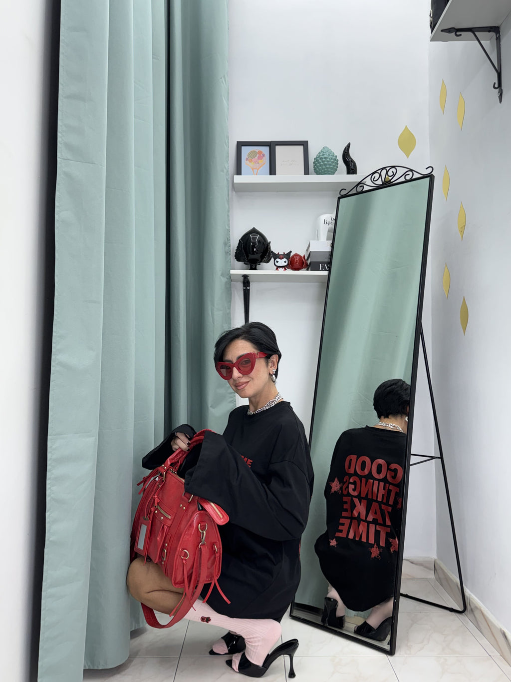 Maxi Maglia Oversized 100% Cotone Just West con Stampa Back