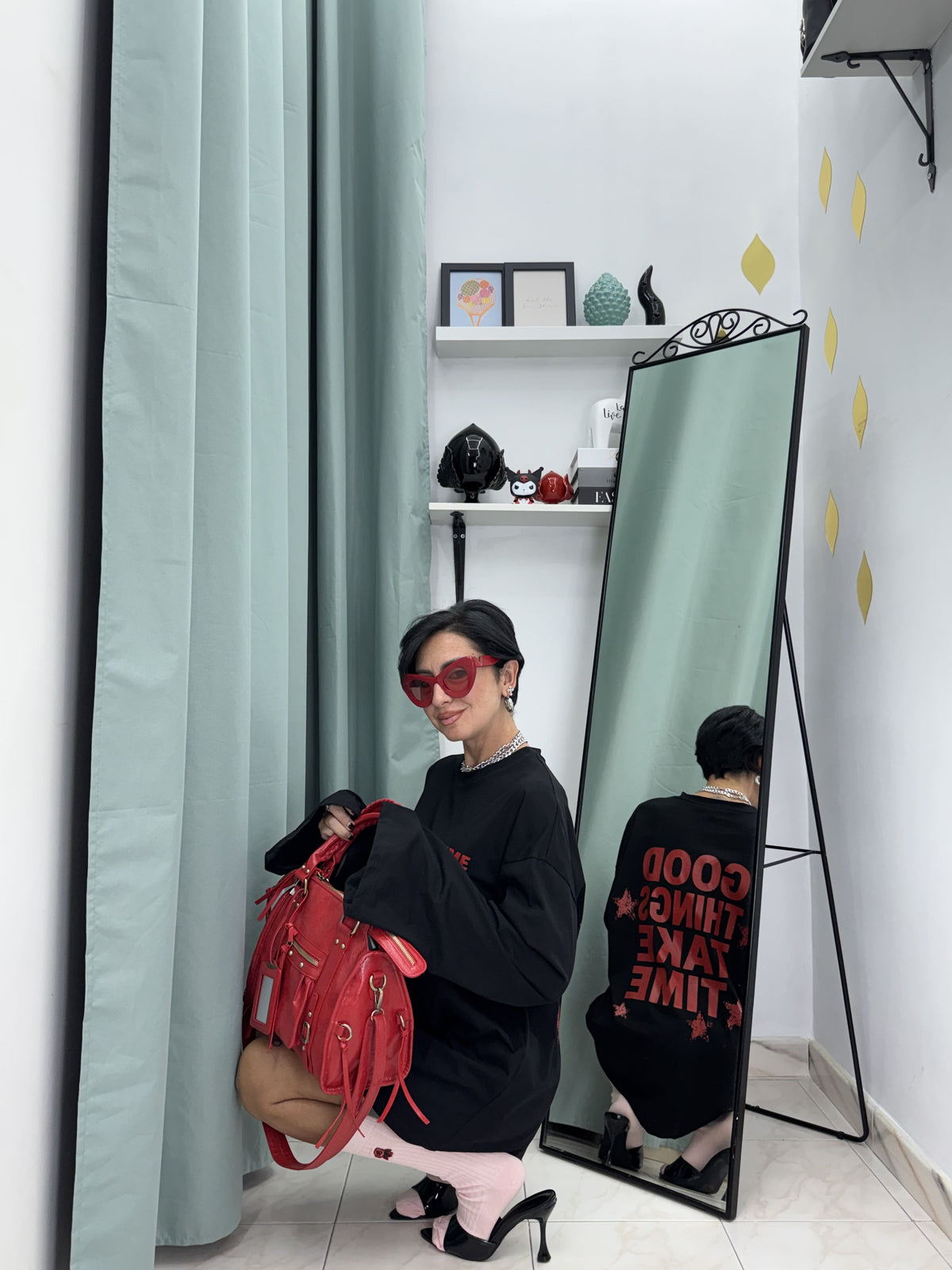 Maxi Maglia Oversized 100% Cotone Just West con Stampa Back