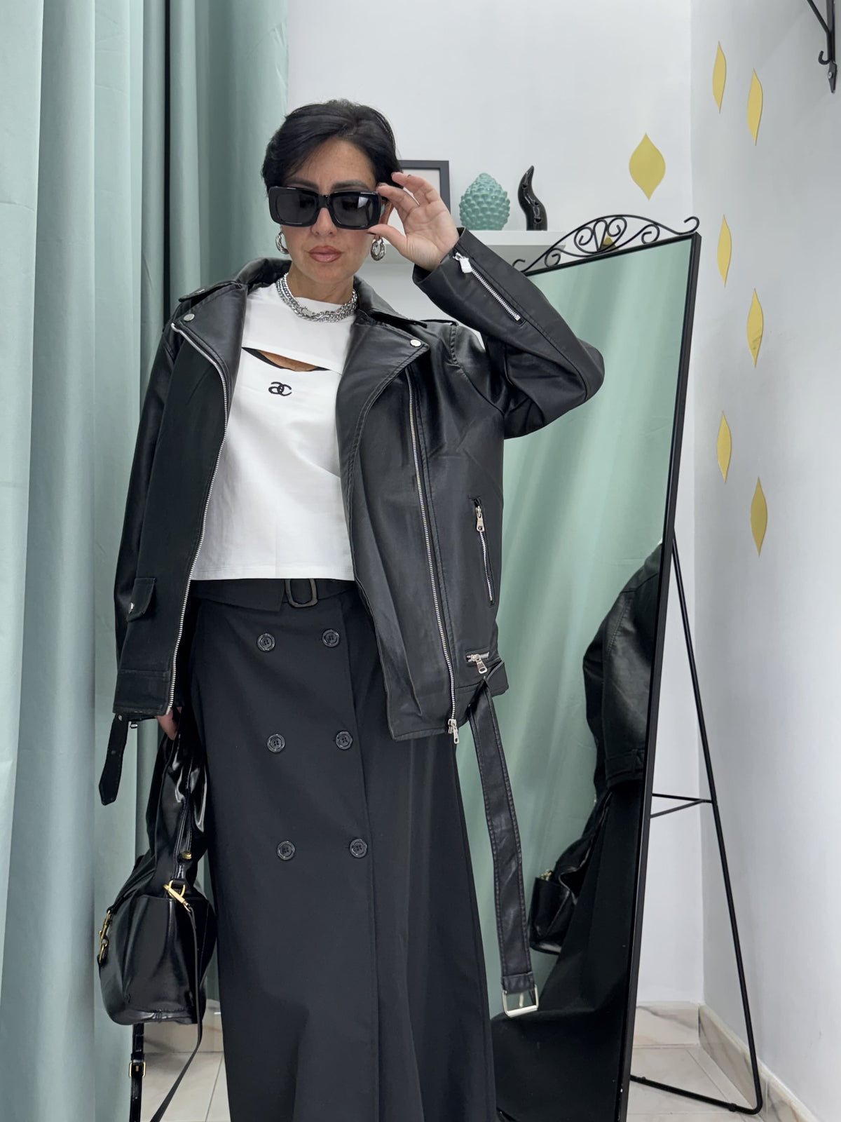 Giubbino Chiodo Donna in Similpelle  – Comfy Fit, Top Quality (guida alle taglie in dettagli)