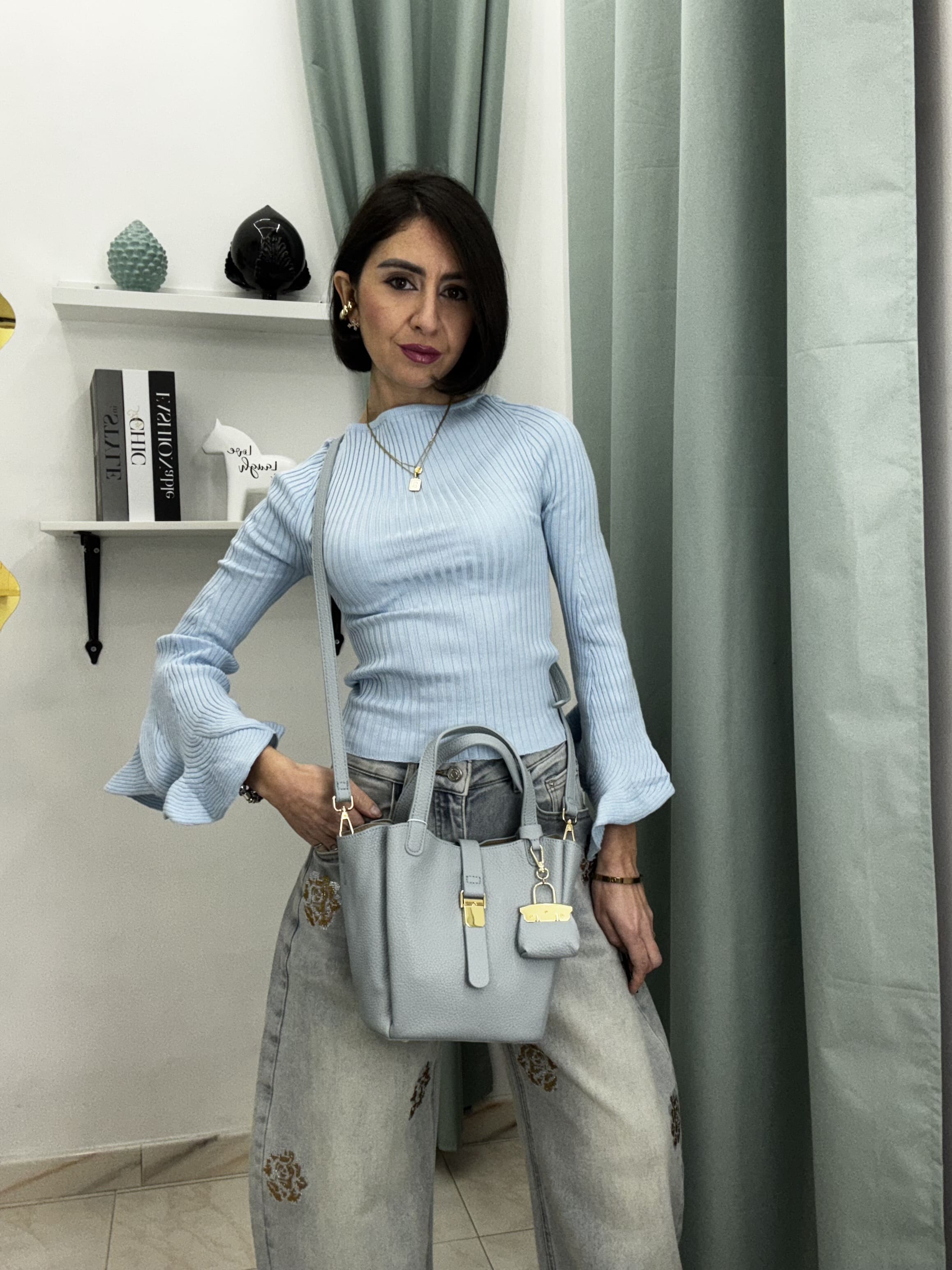 Borsa a Mano Donna “Mamma e Figlia” con Charm – Media Misura