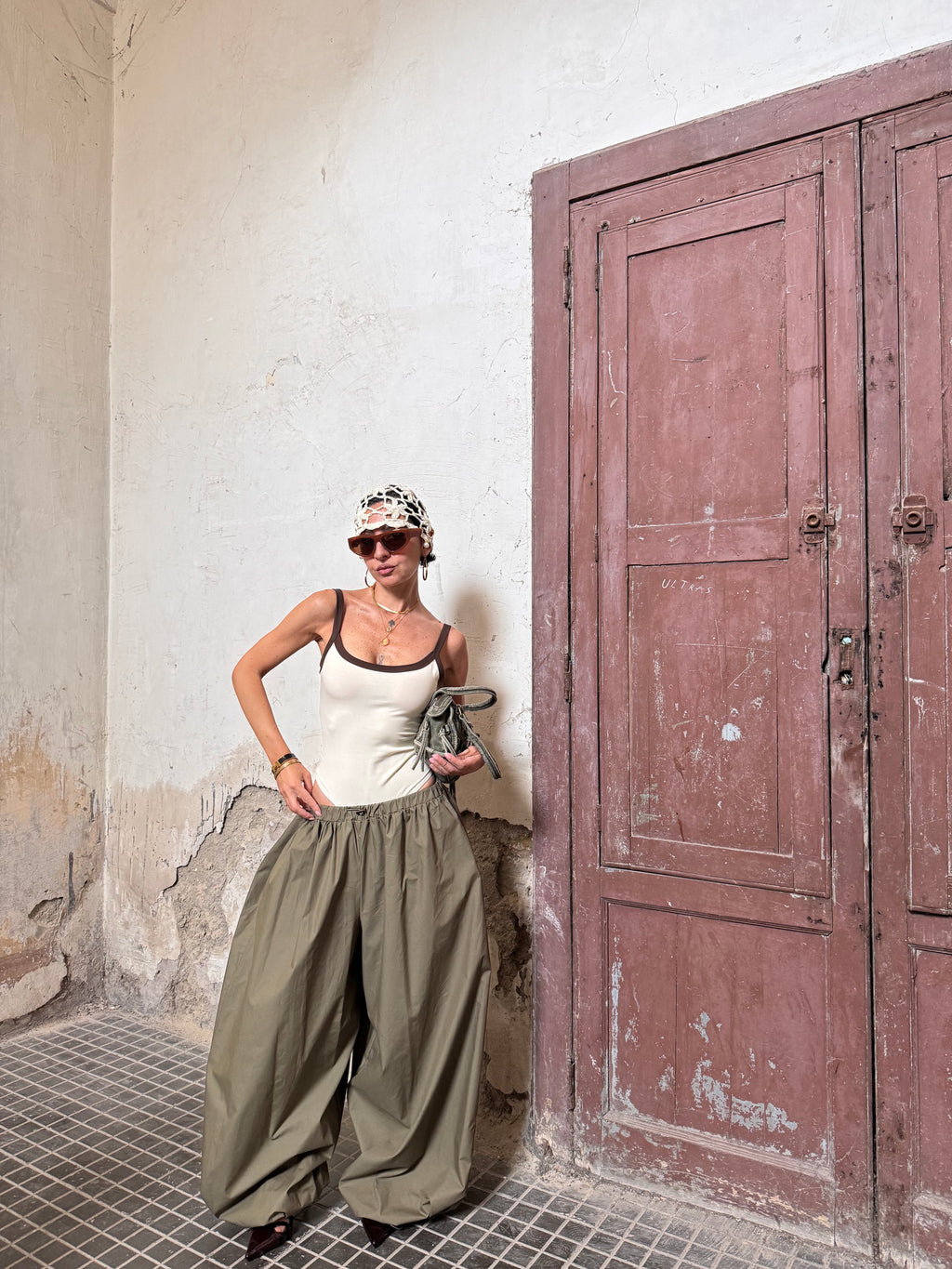 Pantalone Balloon in Cotone con Coulisse – JUST WEST