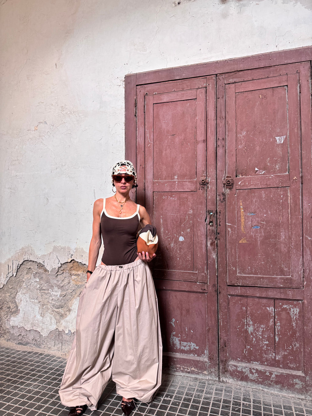Pantalone Balloon in Cotone con Coulisse – JUST WEST