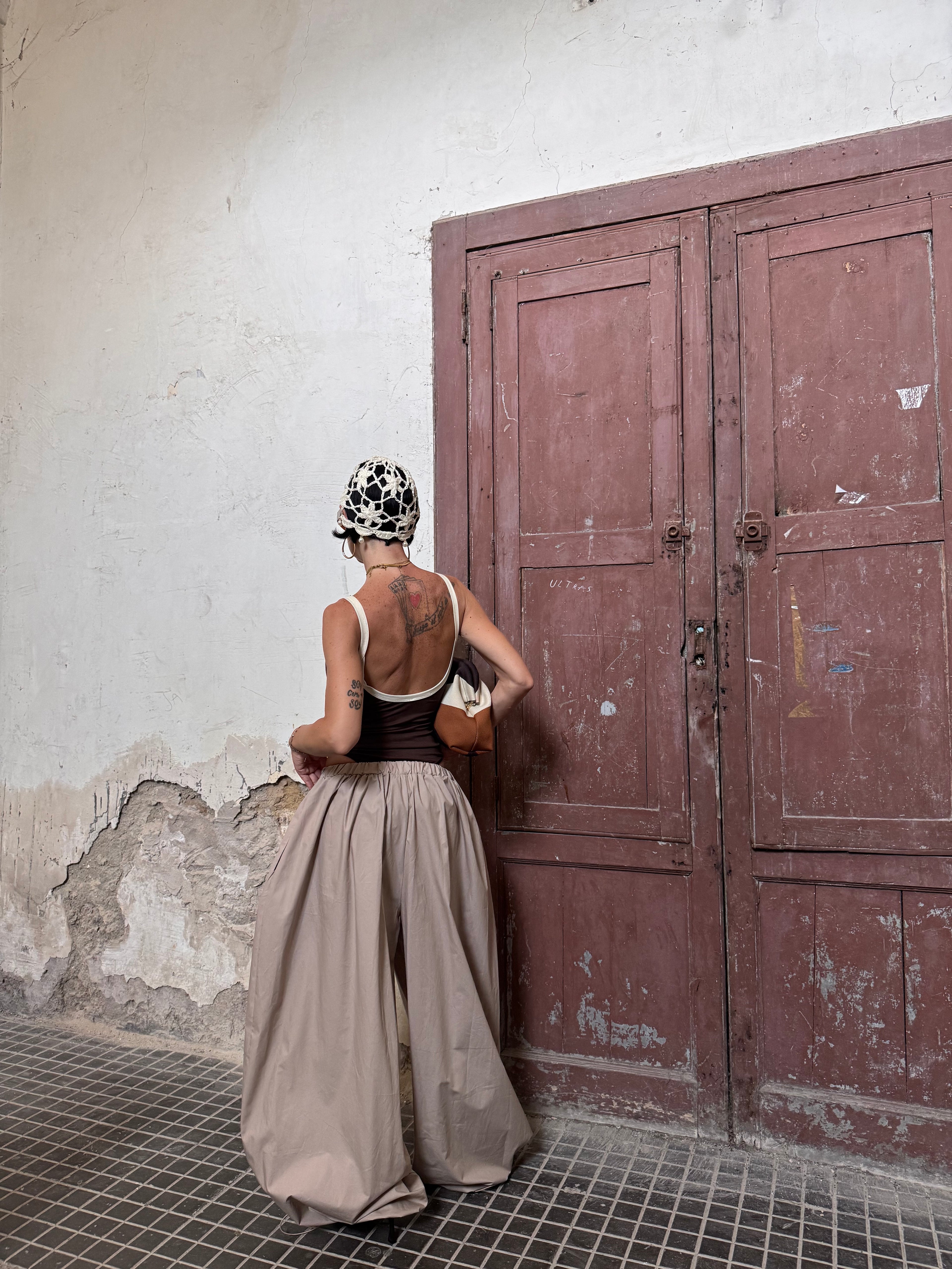 Pantalone Balloon in Cotone con Coulisse – JUST WEST