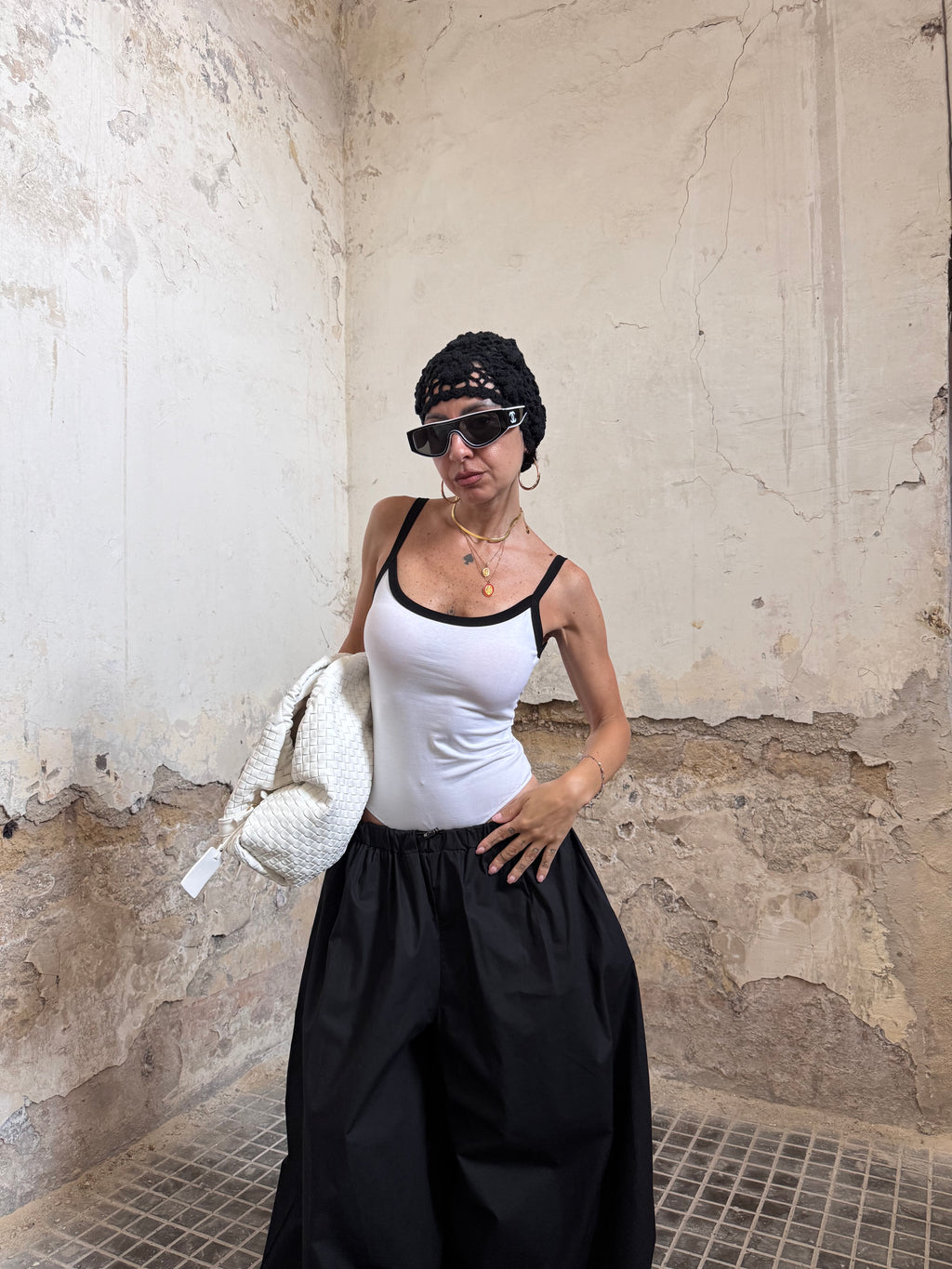 Pantalone Balloon in Cotone con Coulisse – JUST WEST