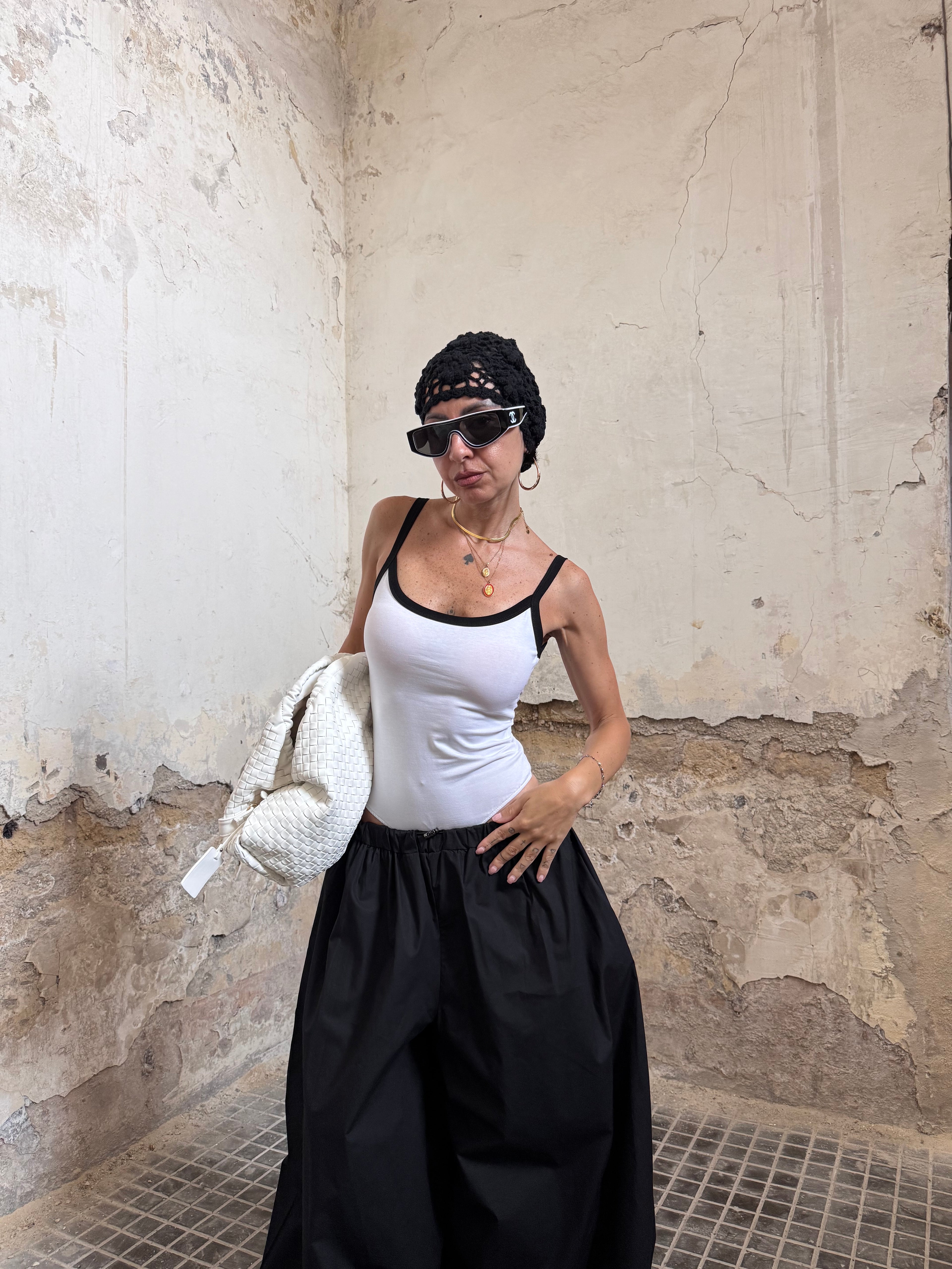 Pantalone Balloon in Cotone con Coulisse – JUST WEST