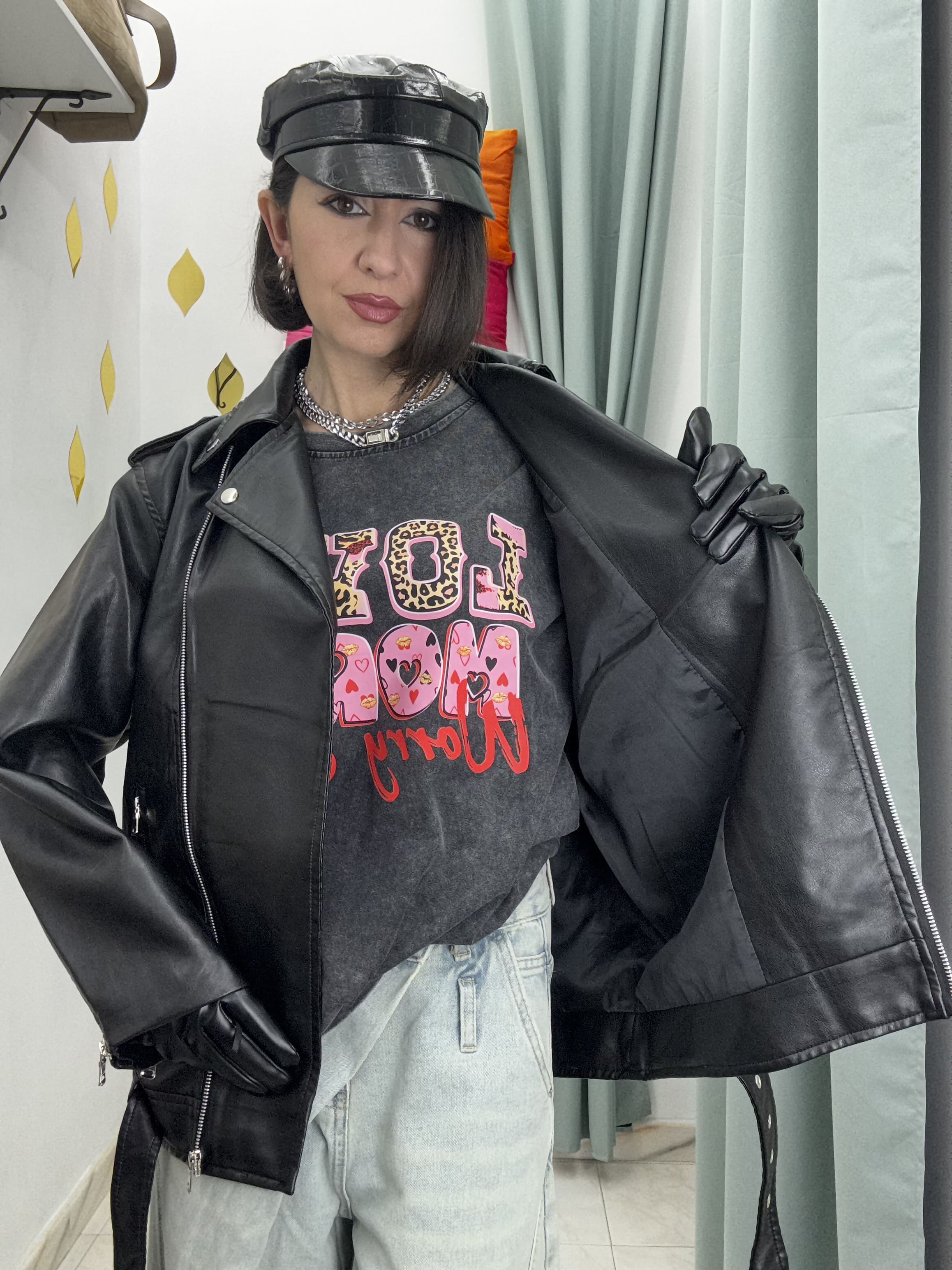 Giubbino Chiodo Donna in Similpelle  – Comfy Fit, Top Quality (guida alle taglie in dettagli)