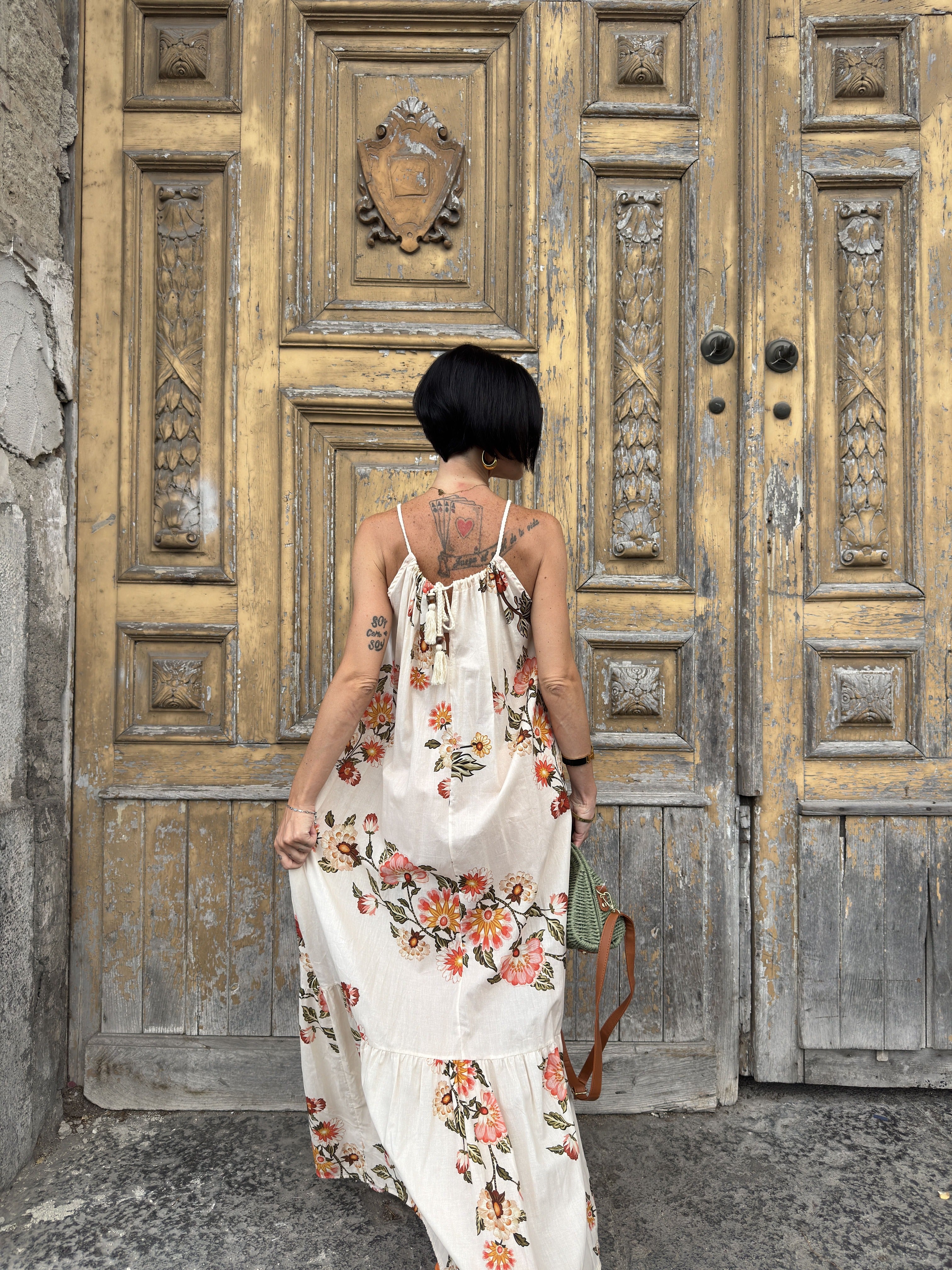 Abito Lungo Gipsy in 100% Cotone – Regolabile e Comfy