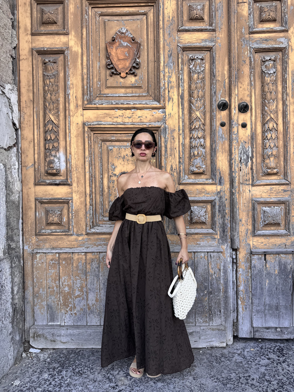 Abito Lungo a Fascia in Pizzo San Gallo: Romanticismo Trendy in 6 Colori