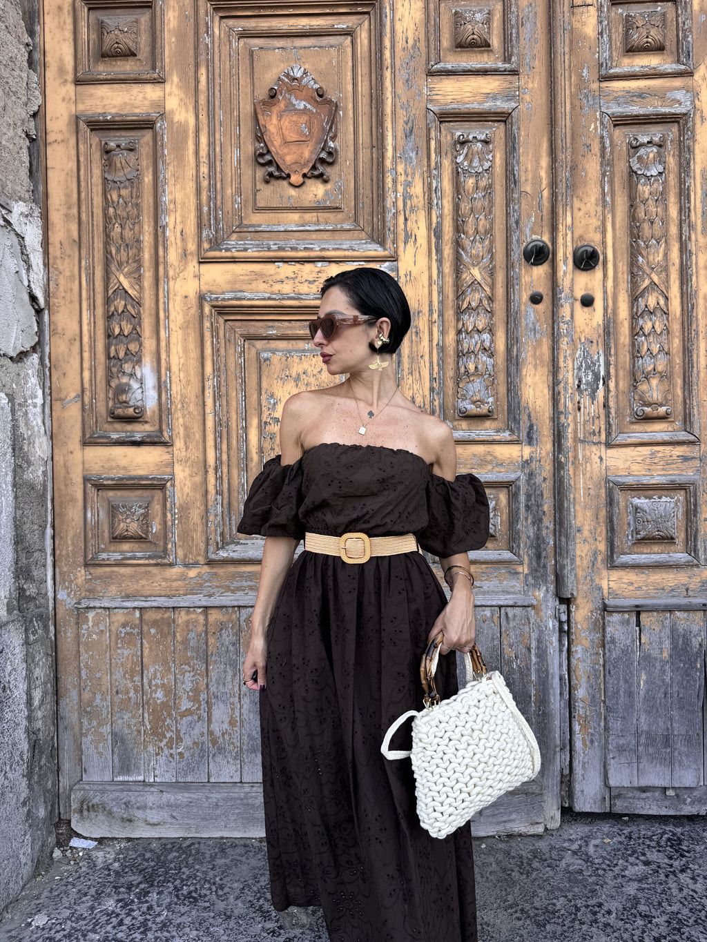 Abito Lungo a Fascia in Pizzo San Gallo: Romanticismo Trendy in 6 Colori