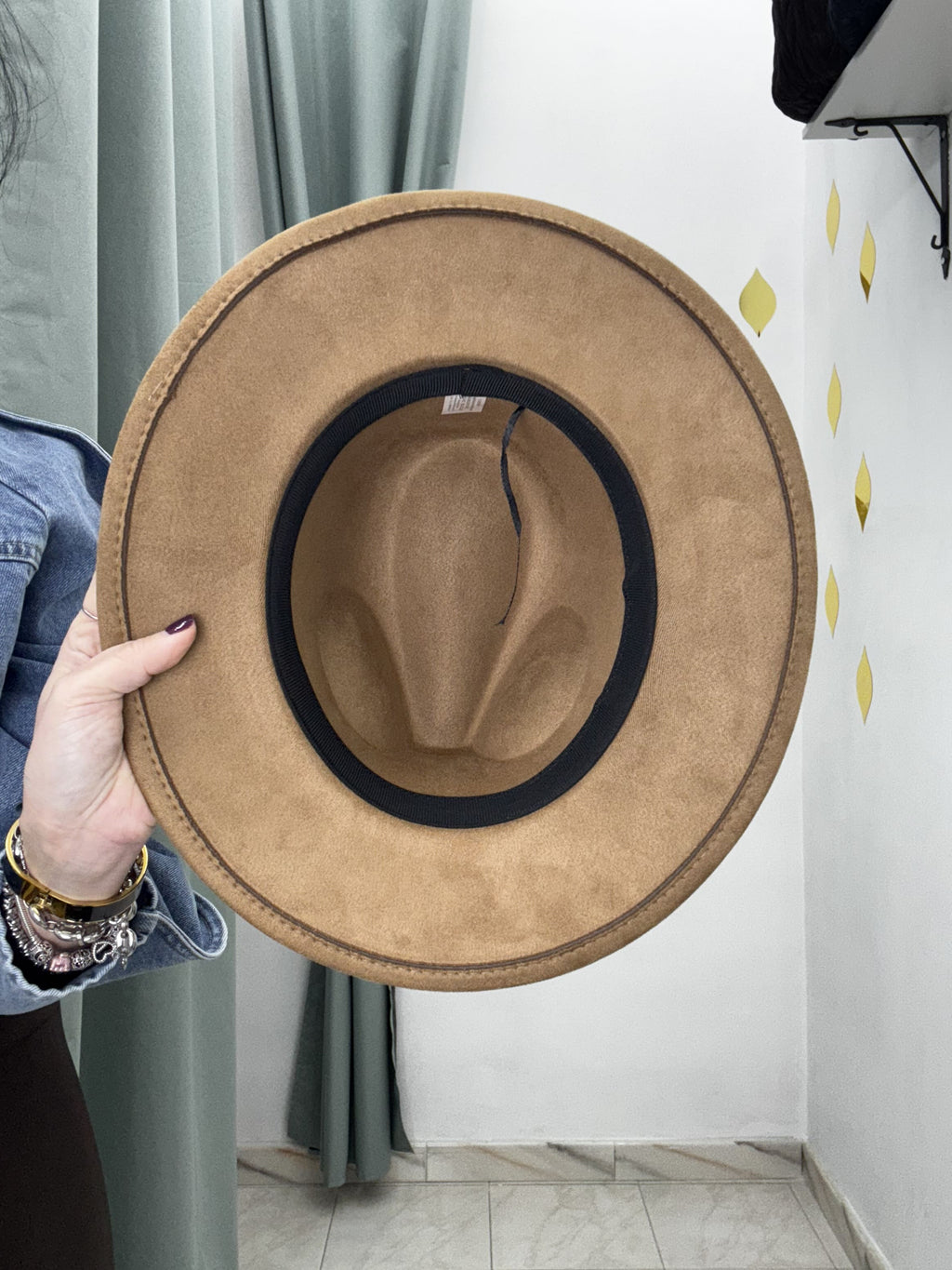 Cappello Fedora Jazz Unisex in Simil Camoscio – Colore Cammello