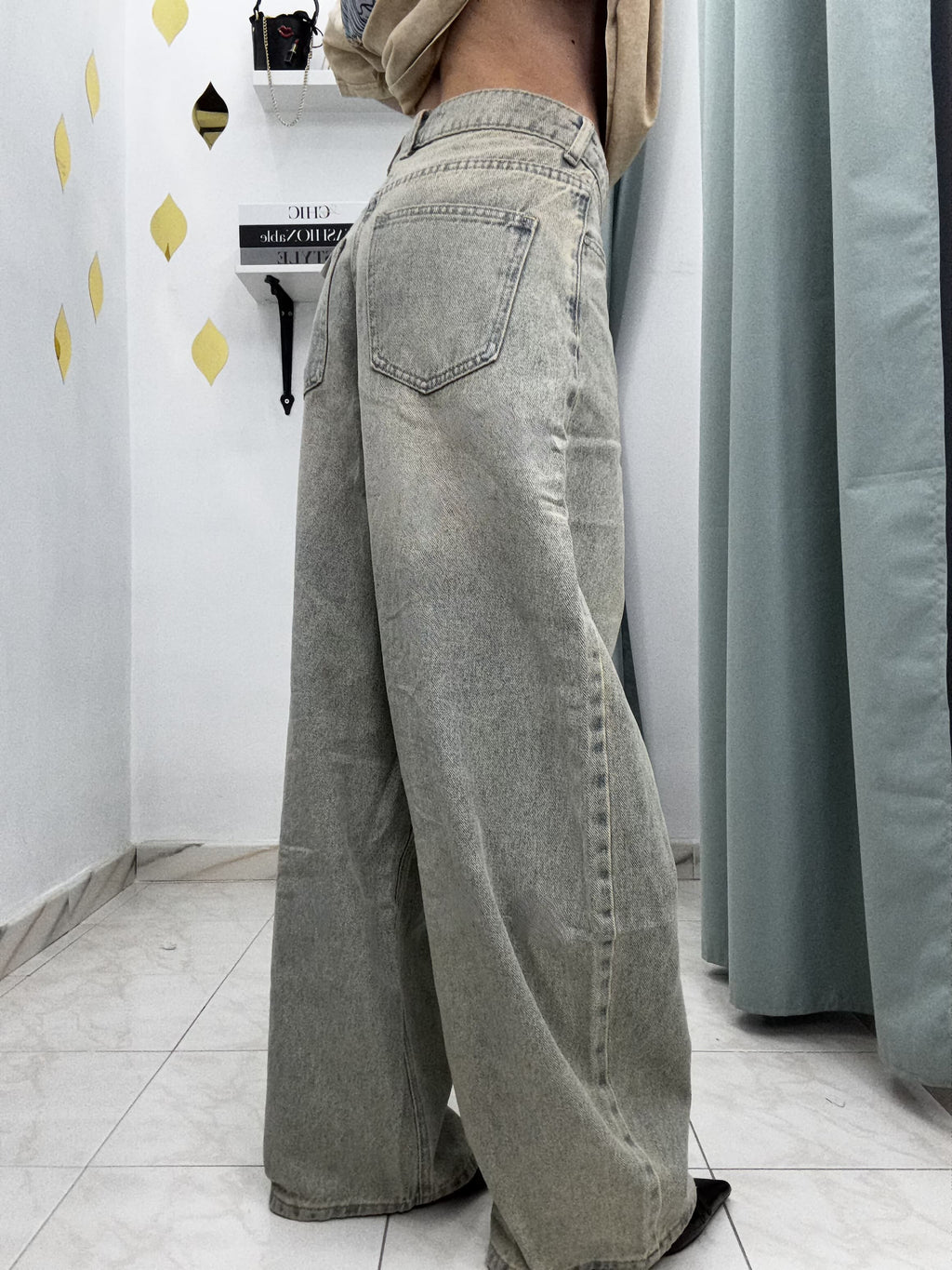 Pantalone in Denim Balloon  Blu Sabbiato non elasticizzato (guida alle taglie nei dettagli)