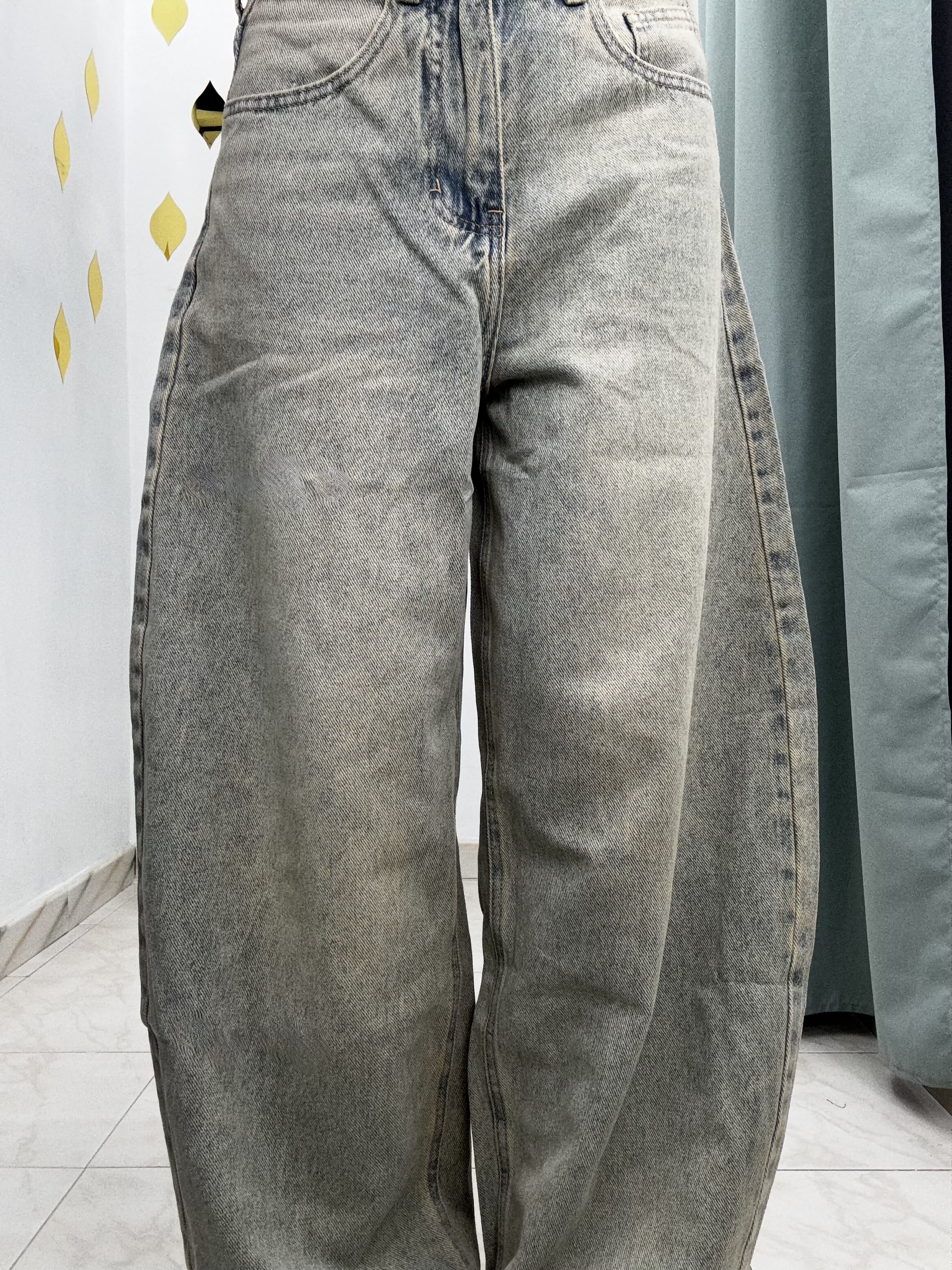 Pantalone in Denim Balloon  Blu Sabbiato non elasticizzato (guida alle taglie nei dettagli)