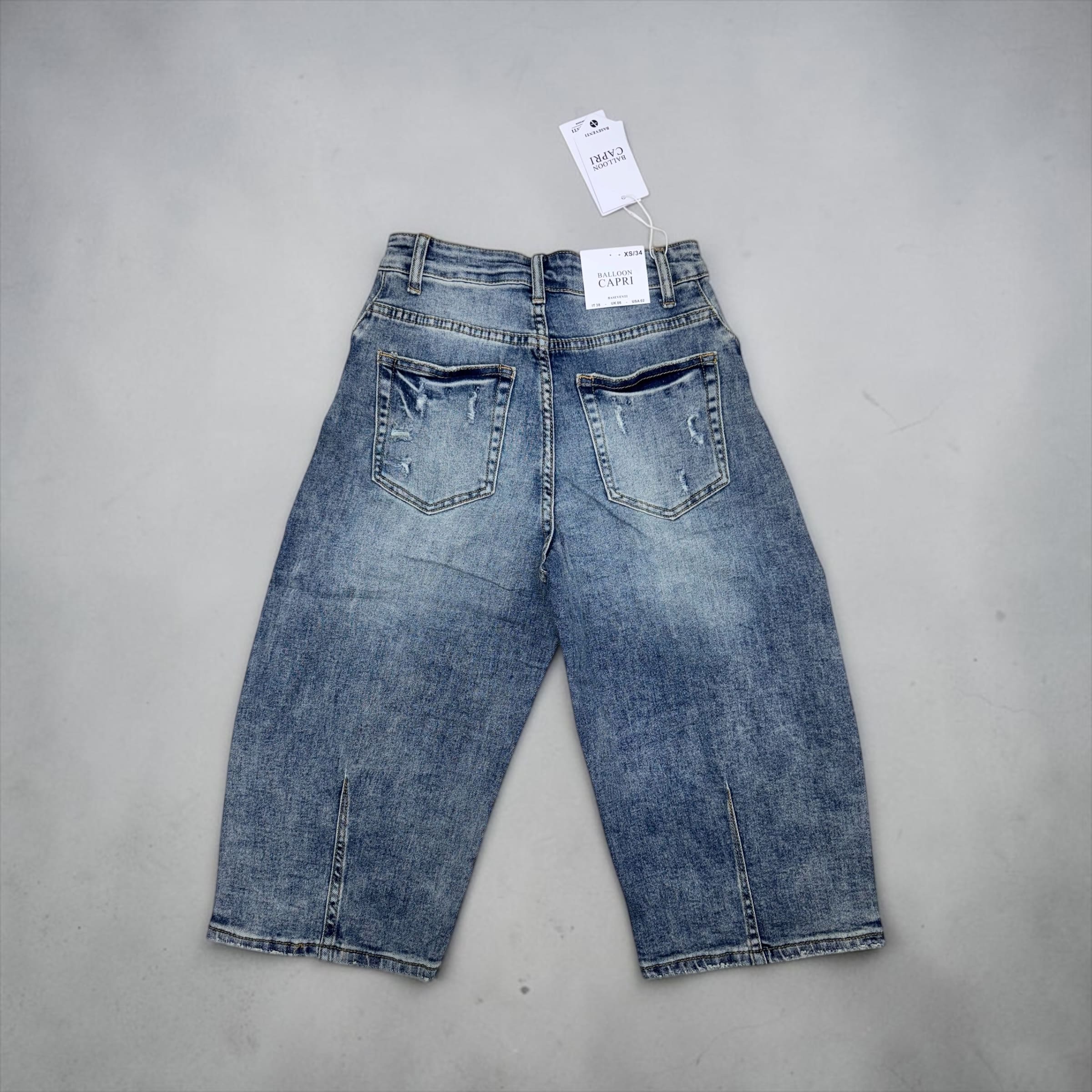 Jorts Denim Balloon "Urban Distressed" – Lavaggio Medio