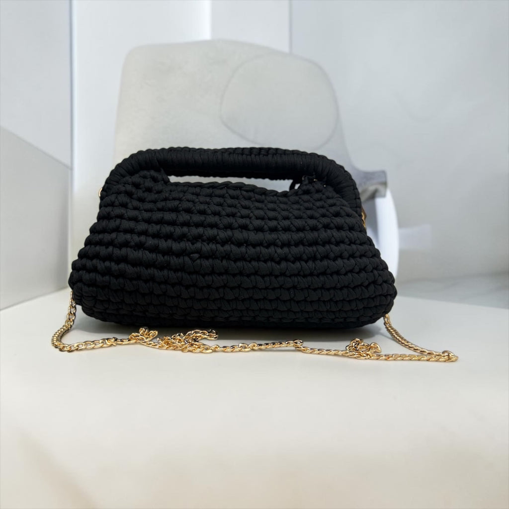 Borsa Clutch in Fettuccia ad Uncinetto