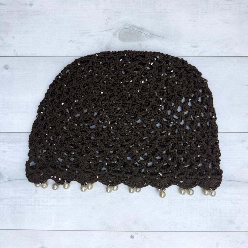 Cuffia a Uncinetto da Donna con Ricamo  | Berretto Crochet Fatto a Mano
