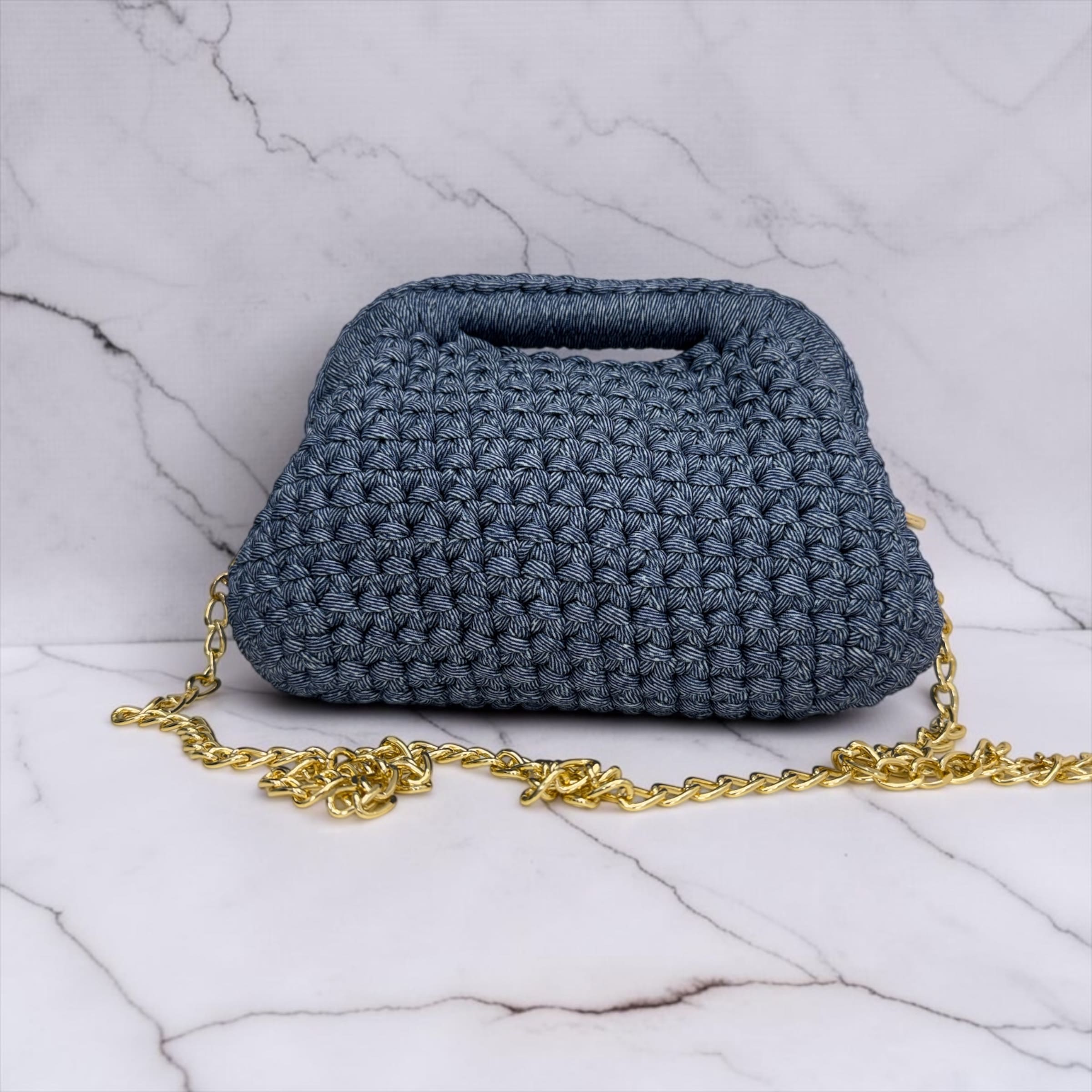 Borsa Clutch in Fettuccia ad Uncinetto