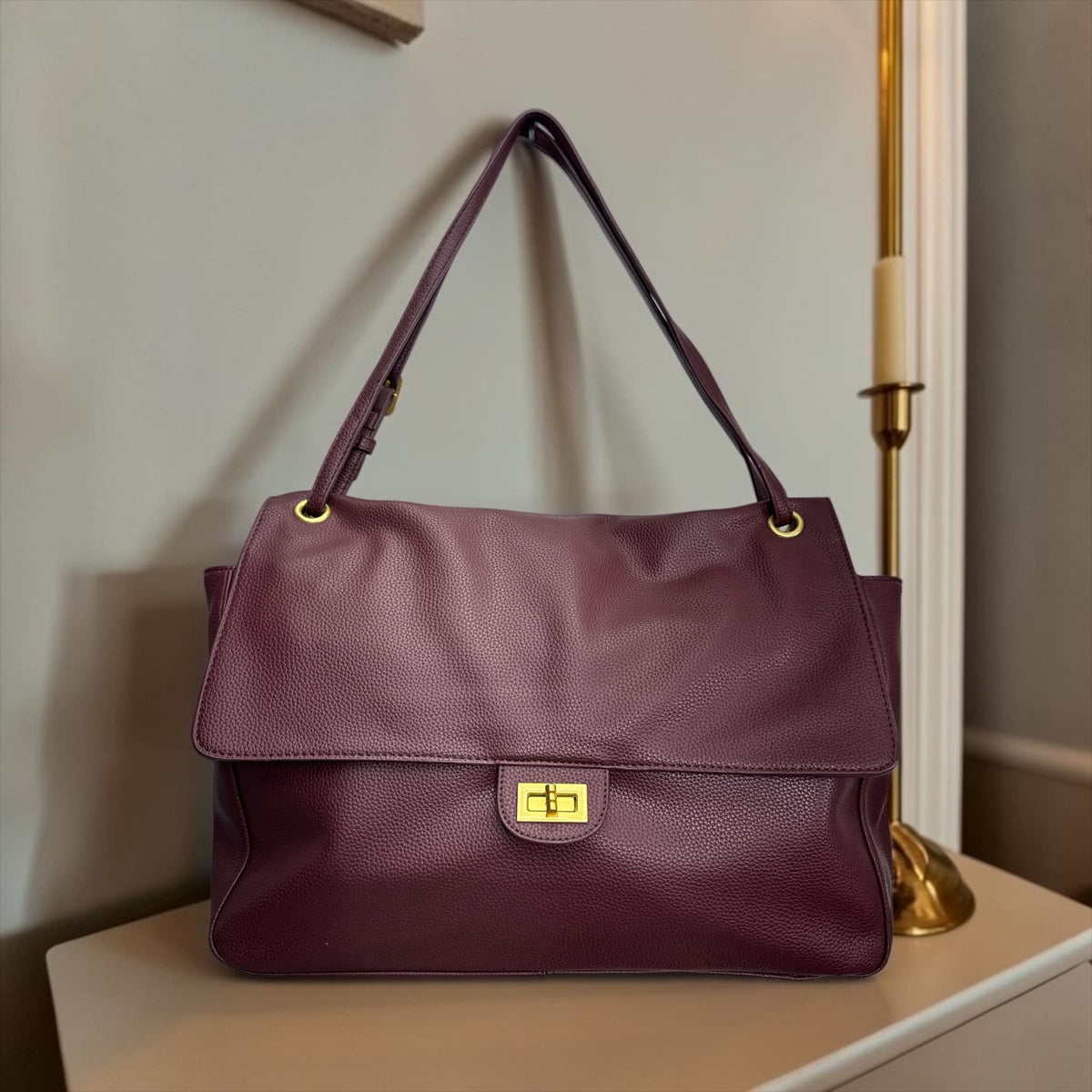 Borsa Rodeo Bag in simil Pelle Martellata con Tracolla Regolabile