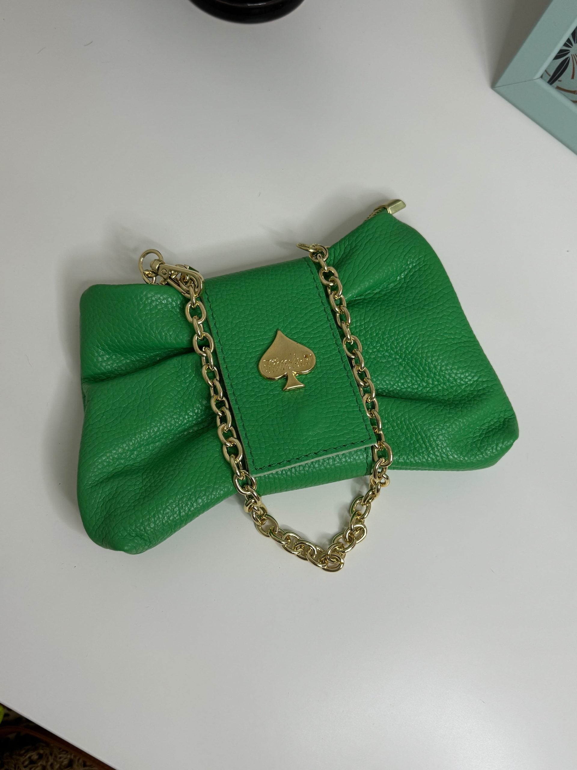Borsa a fiocco in vera pelle