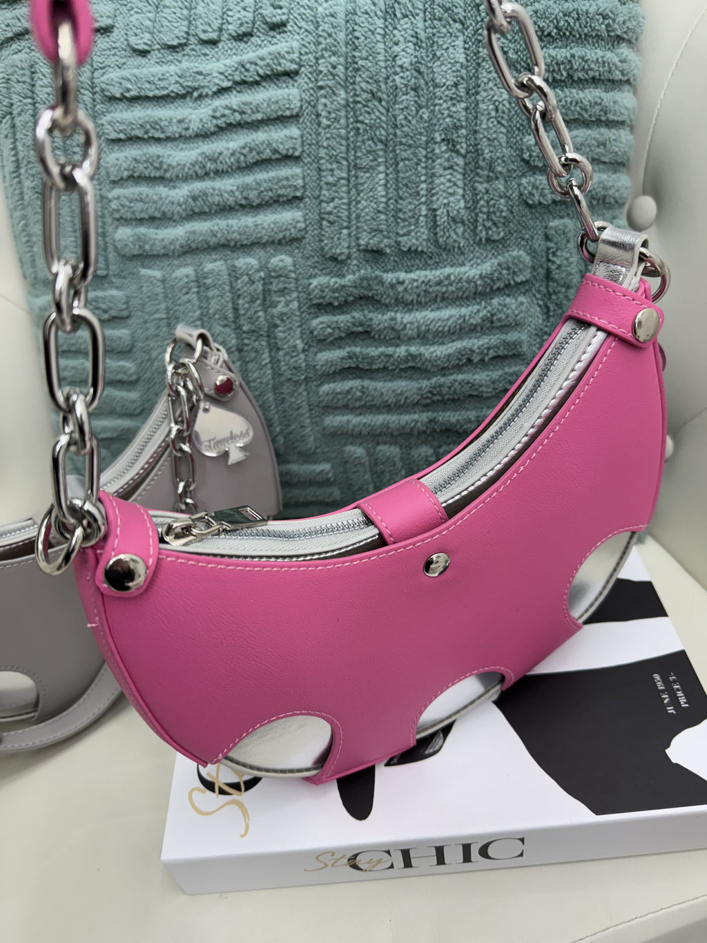 Borsa mezzaluna doppia