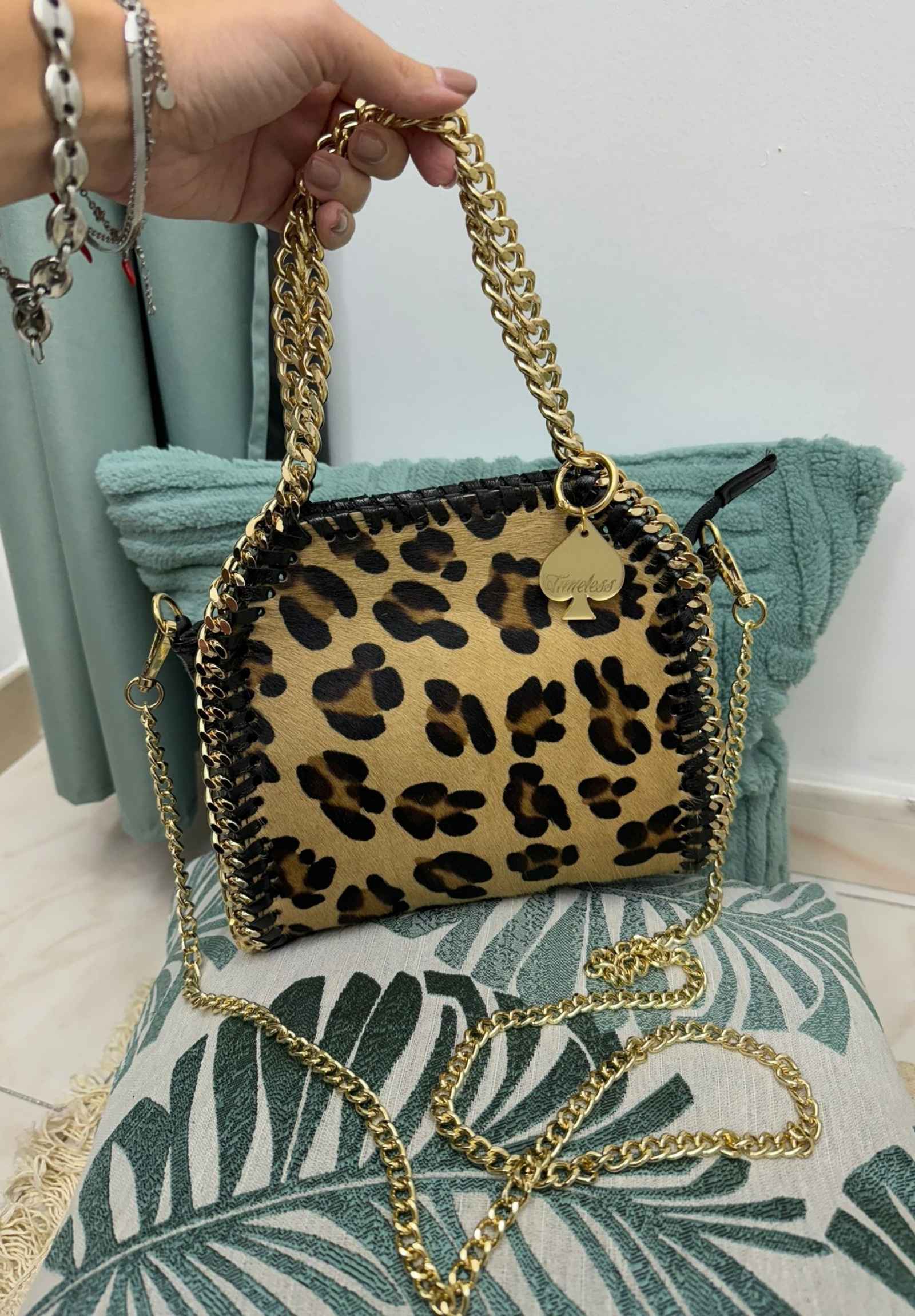 Borsa tote in cavallino