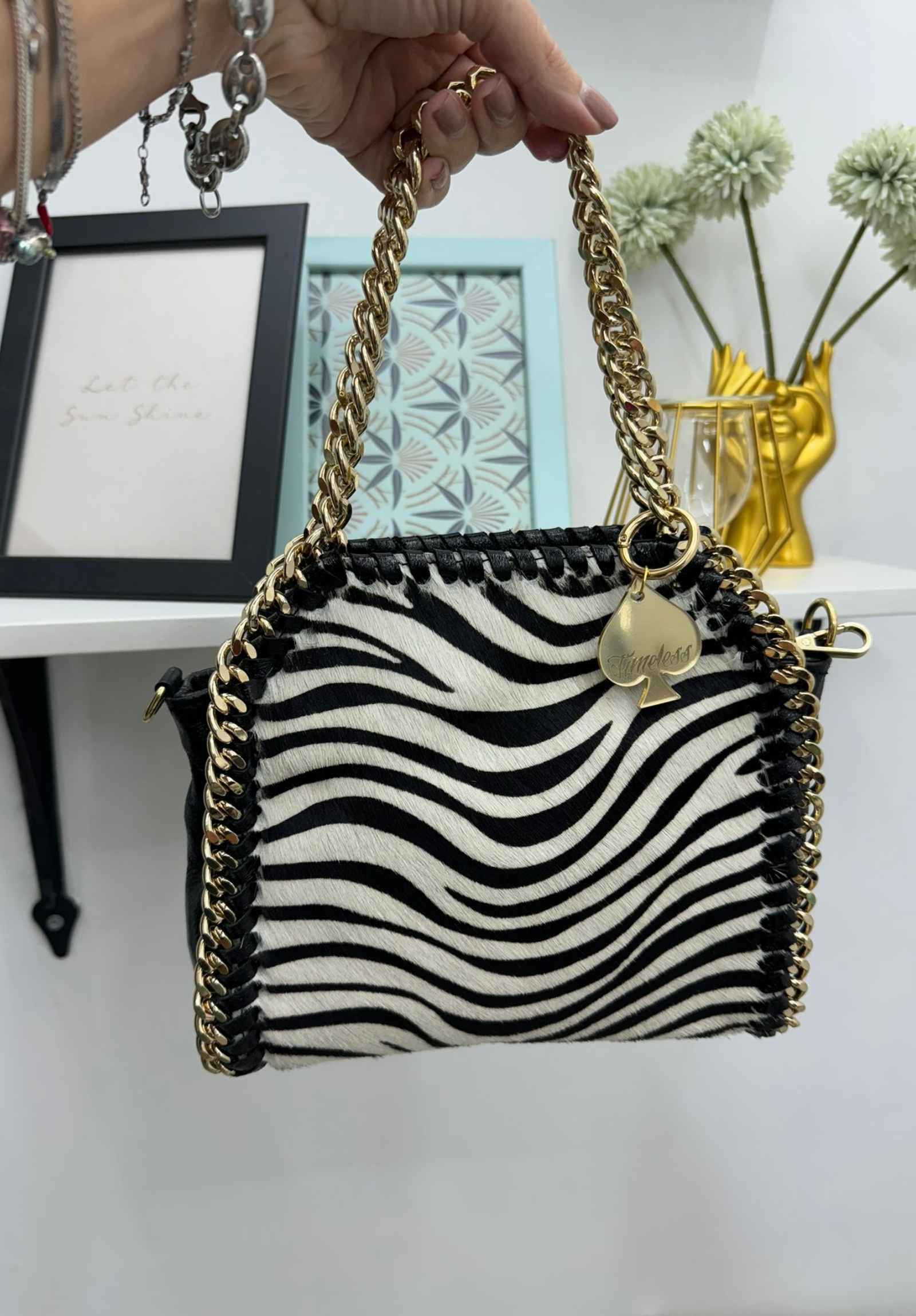 Borsa tote in cavallino