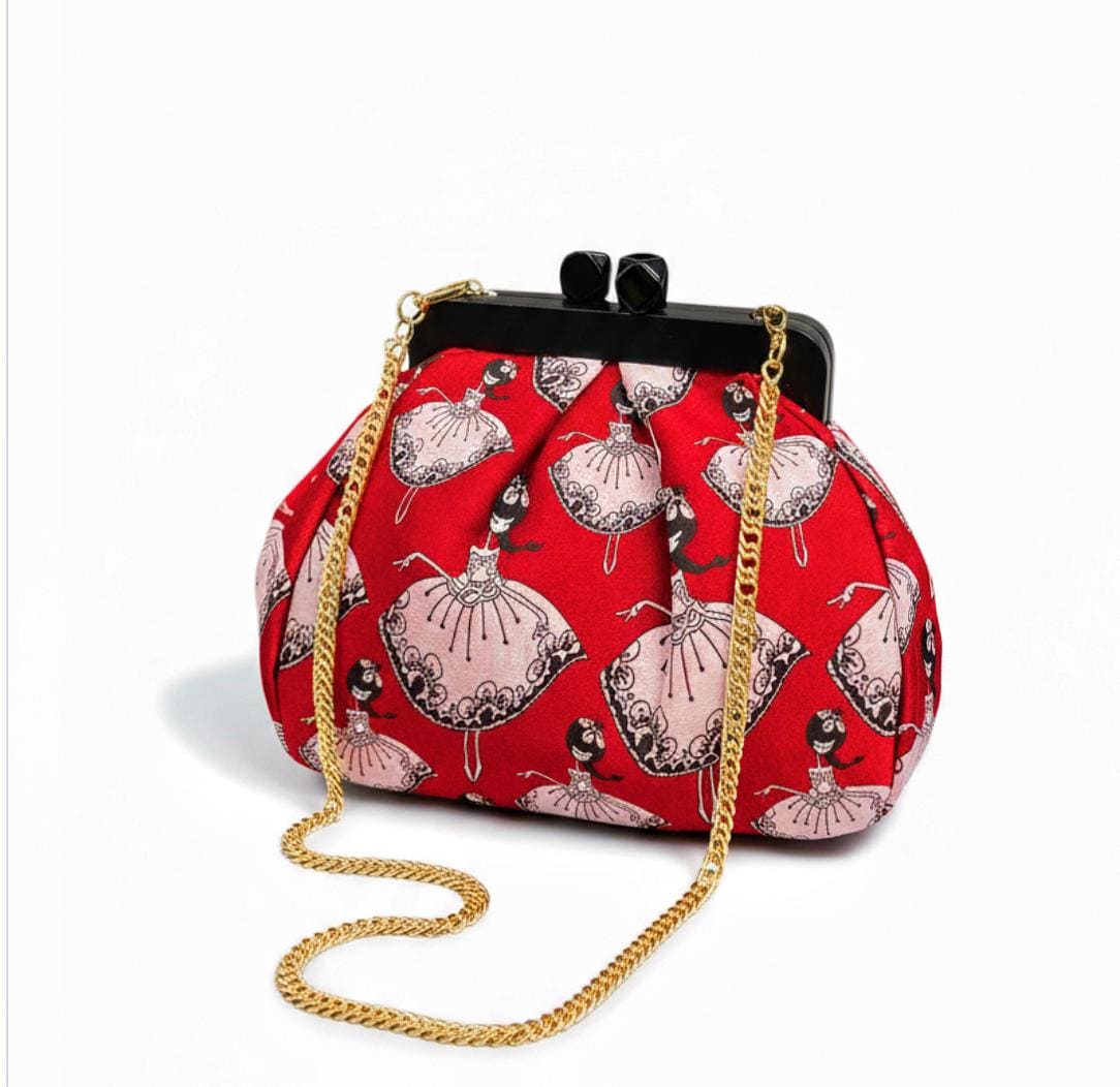 Borsa da Donna in Jacquard con Clutch in Legno – Eleganza e Carattere in Ogni Dettaglio