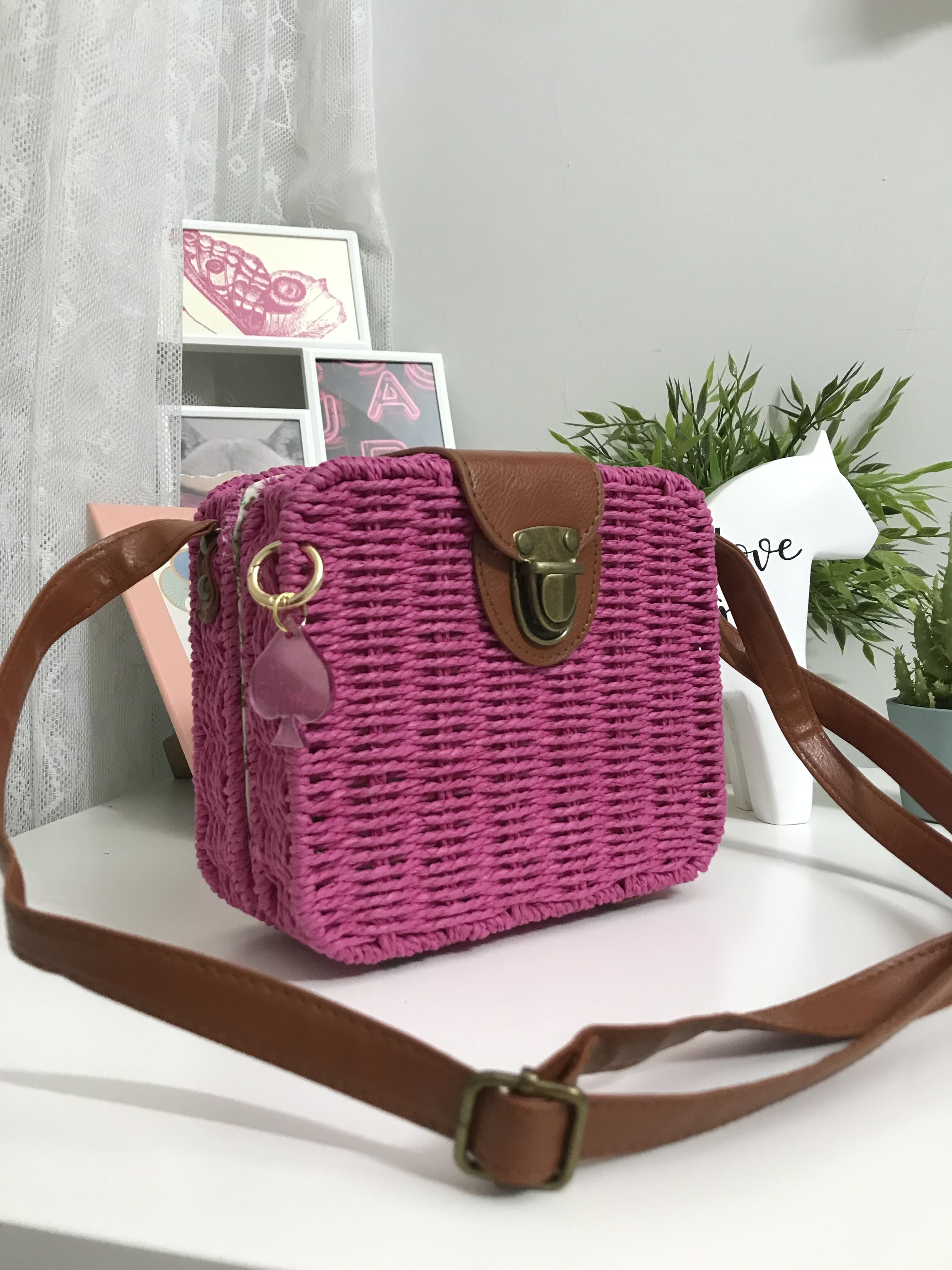 Borsa in rafia boho chic
