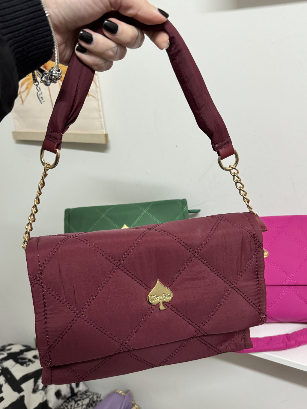 Borsa trapuntata in nylon