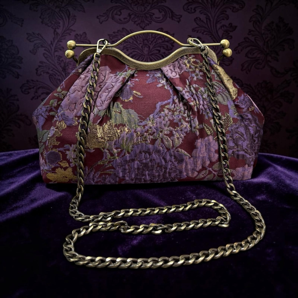 Borsa Clutch "Belle Époque Bag" in Tessuto Jacquard con Tracolla