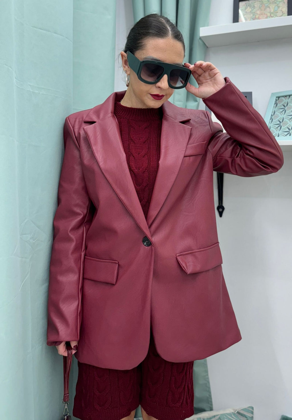Coordinato maglia e pantaloncino a trecce