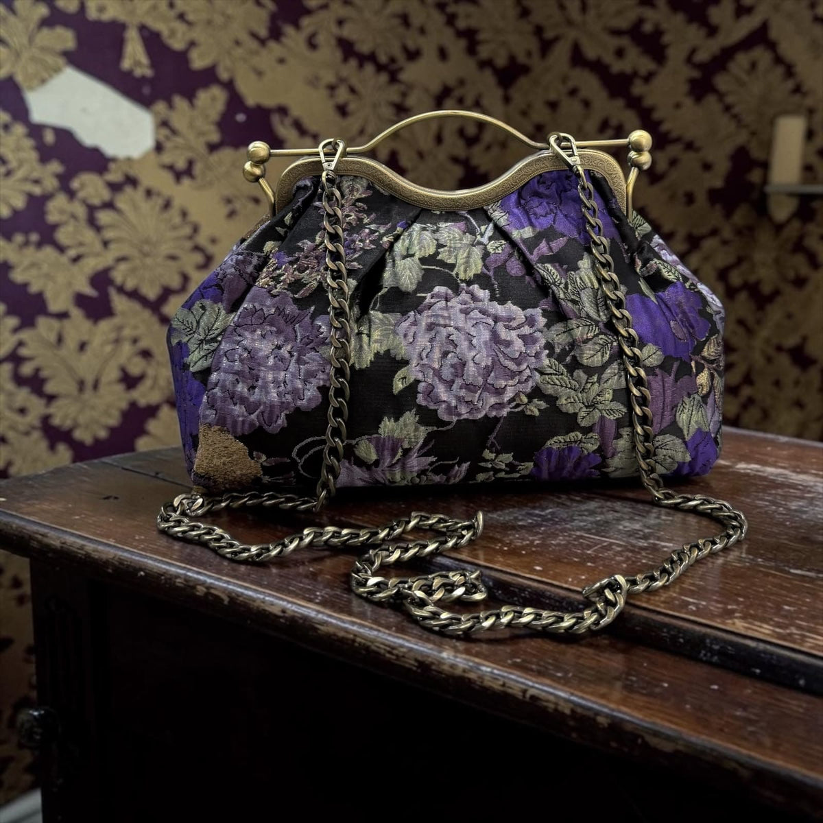 Borsa Clutch "Belle Époque Bag" in Tessuto Jacquard con Tracolla