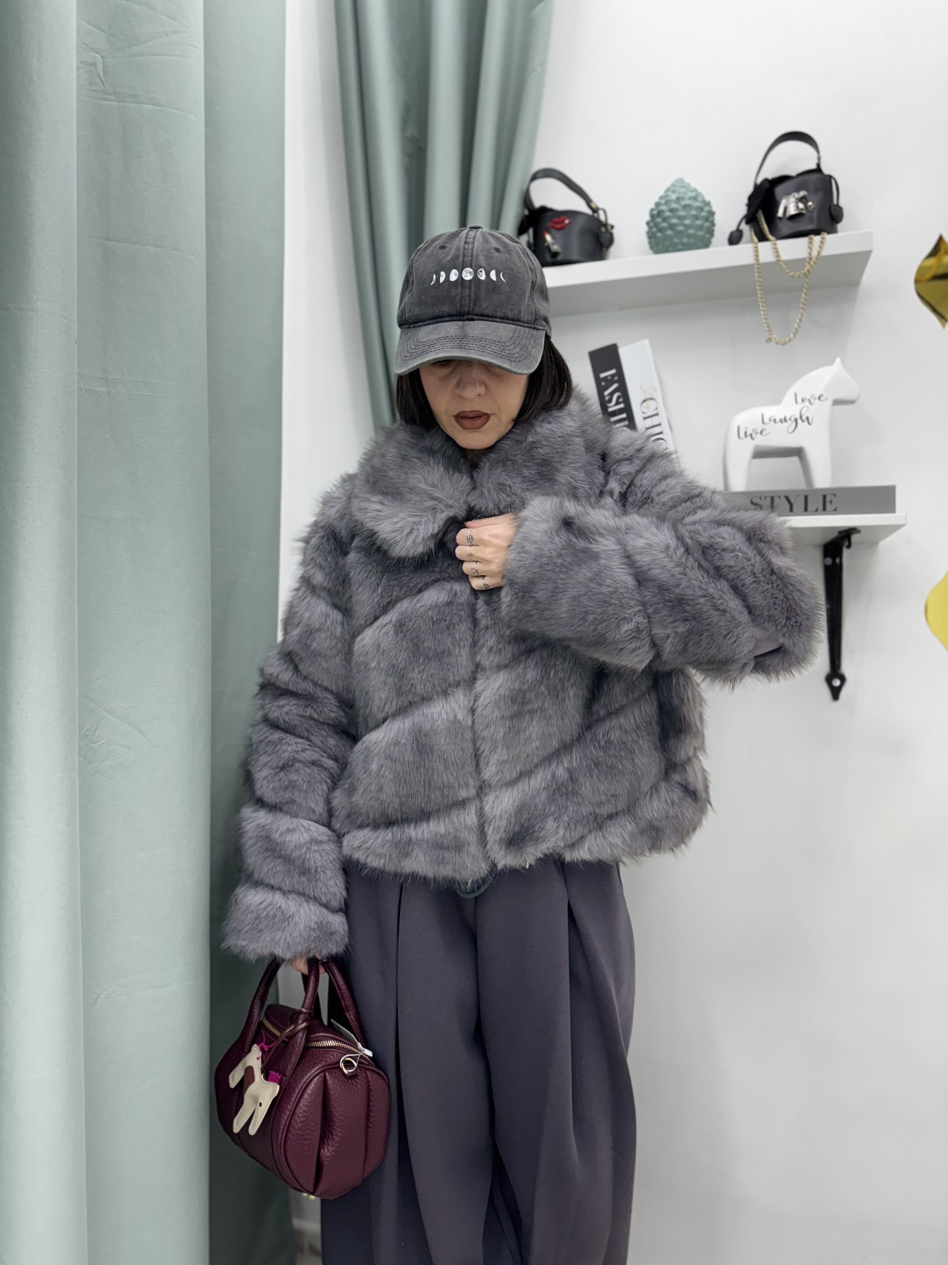 Ecofur Donna Top Quality con Sfumature – Giacca Pelliccia Ecologica Morbida e Calda tg unica fino a ML