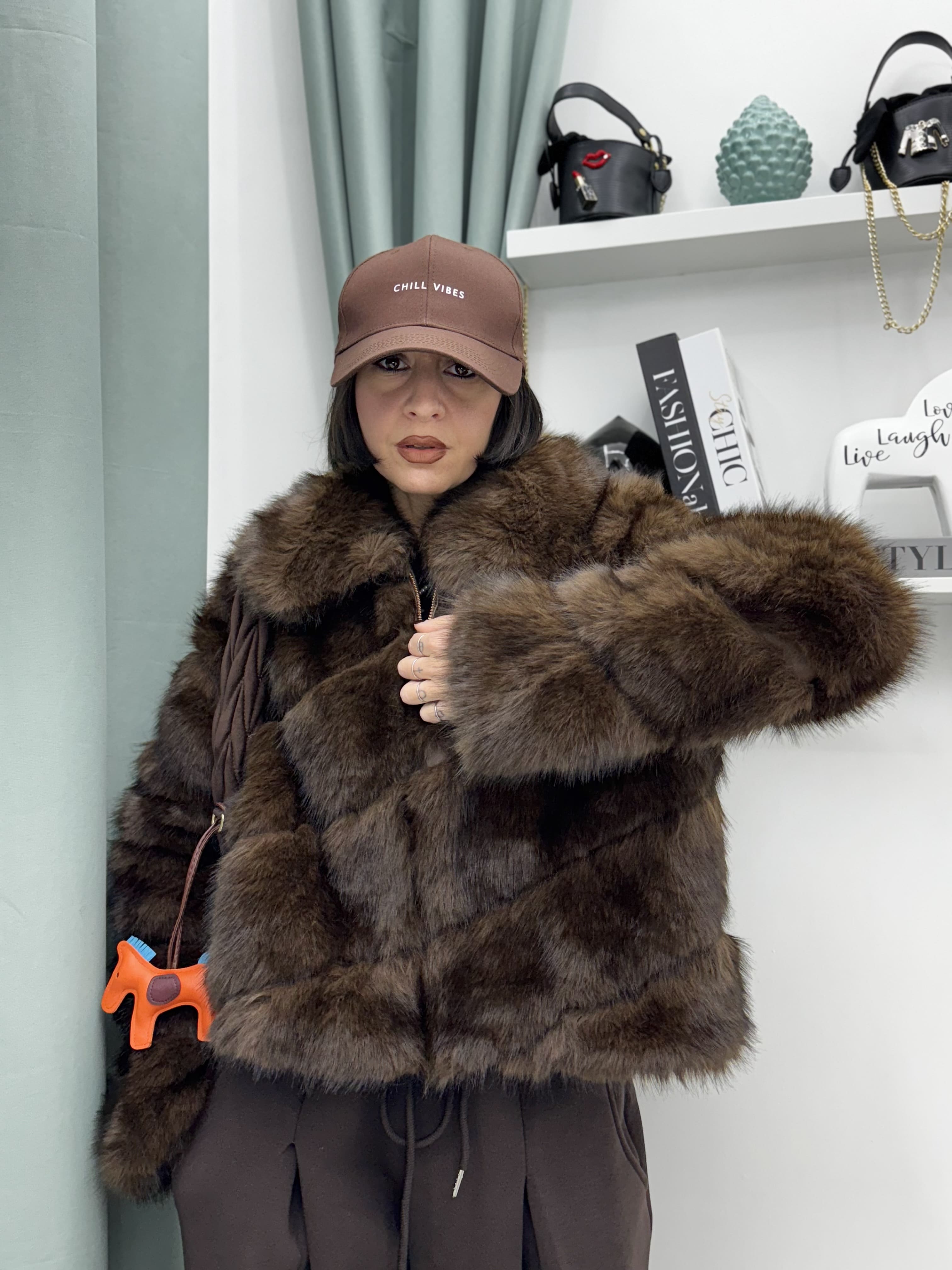 Ecofur Donna Top Quality con Sfumature – Giacca Pelliccia Ecologica Morbida e Calda tg unica fino a ML