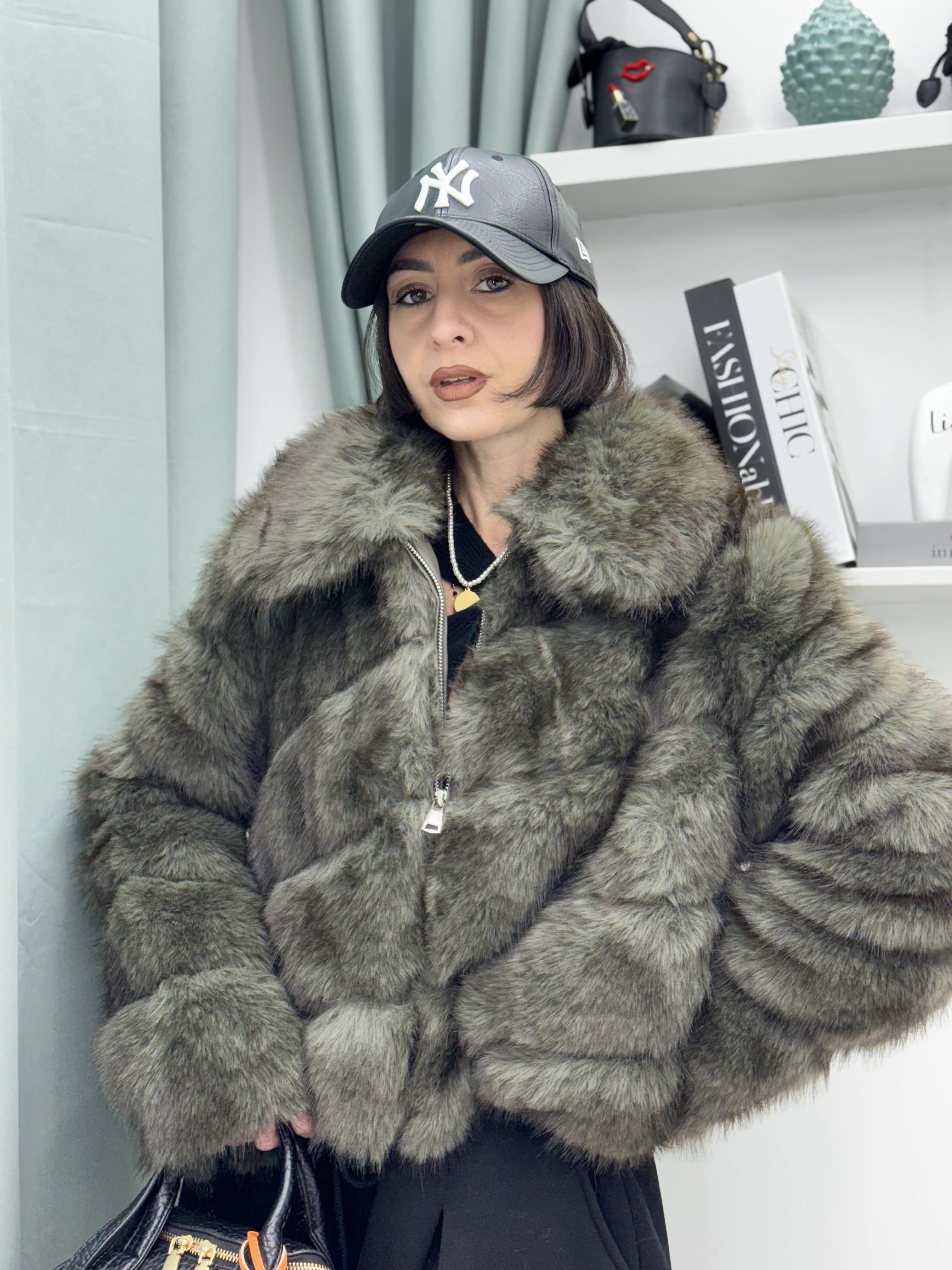 Ecofur Donna Top Quality con Sfumature – Giacca Pelliccia Ecologica Morbida e Calda tg unica fino a ML