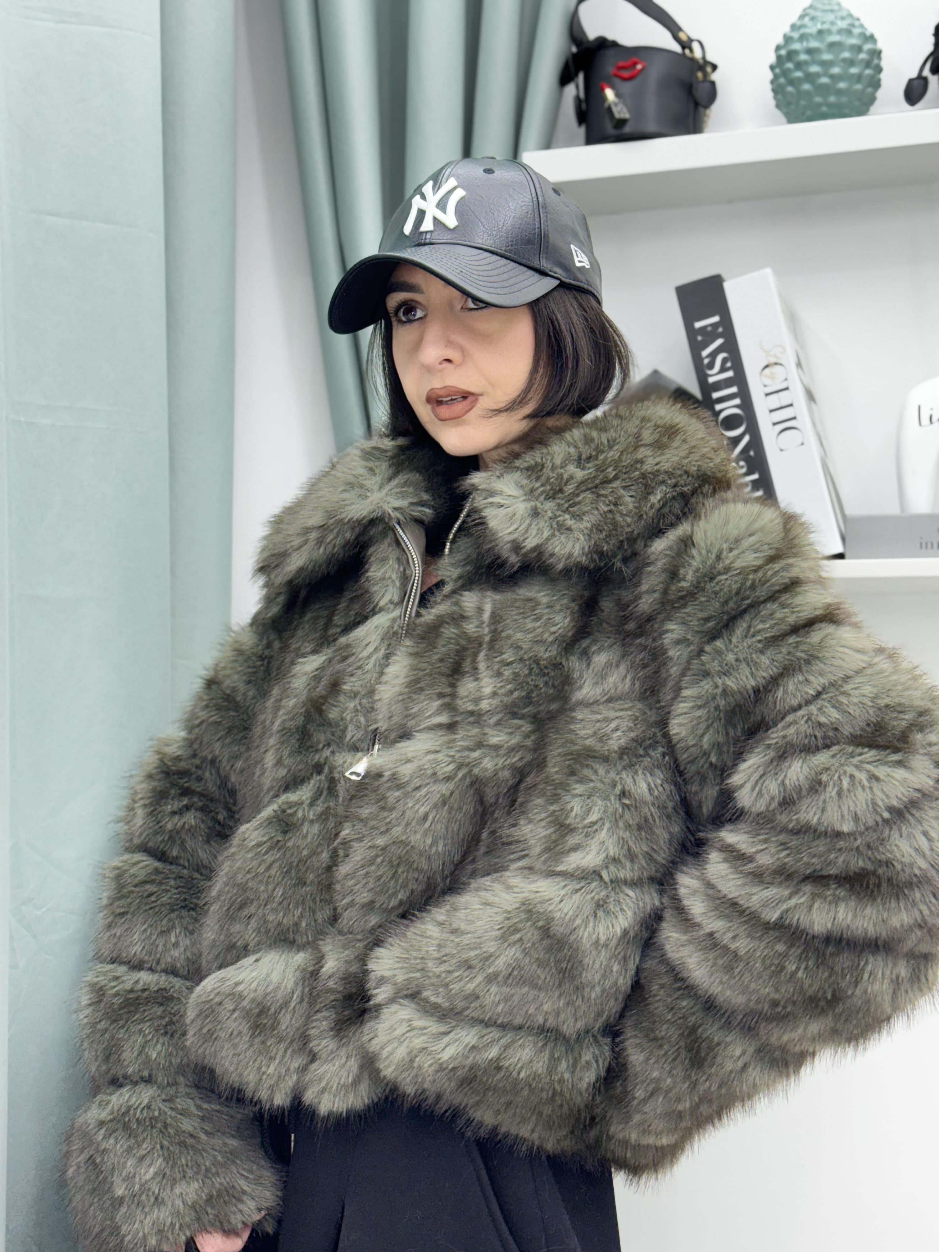 Ecofur Donna Top Quality con Sfumature – Giacca Pelliccia Ecologica Morbida e Calda tg unica fino a ML