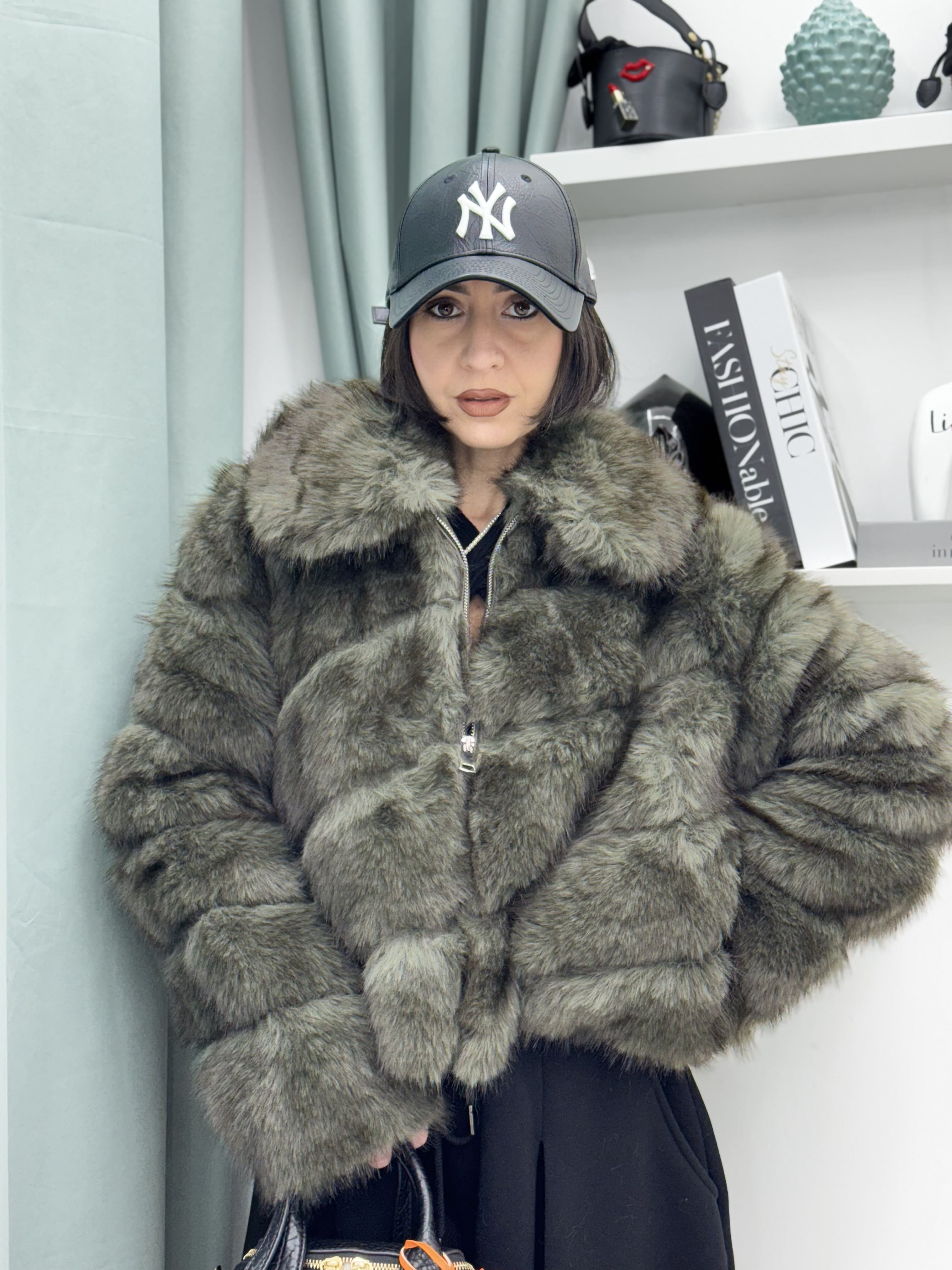 Ecofur Donna Top Quality con Sfumature – Giacca Pelliccia Ecologica Morbida e Calda tg unica fino a ML