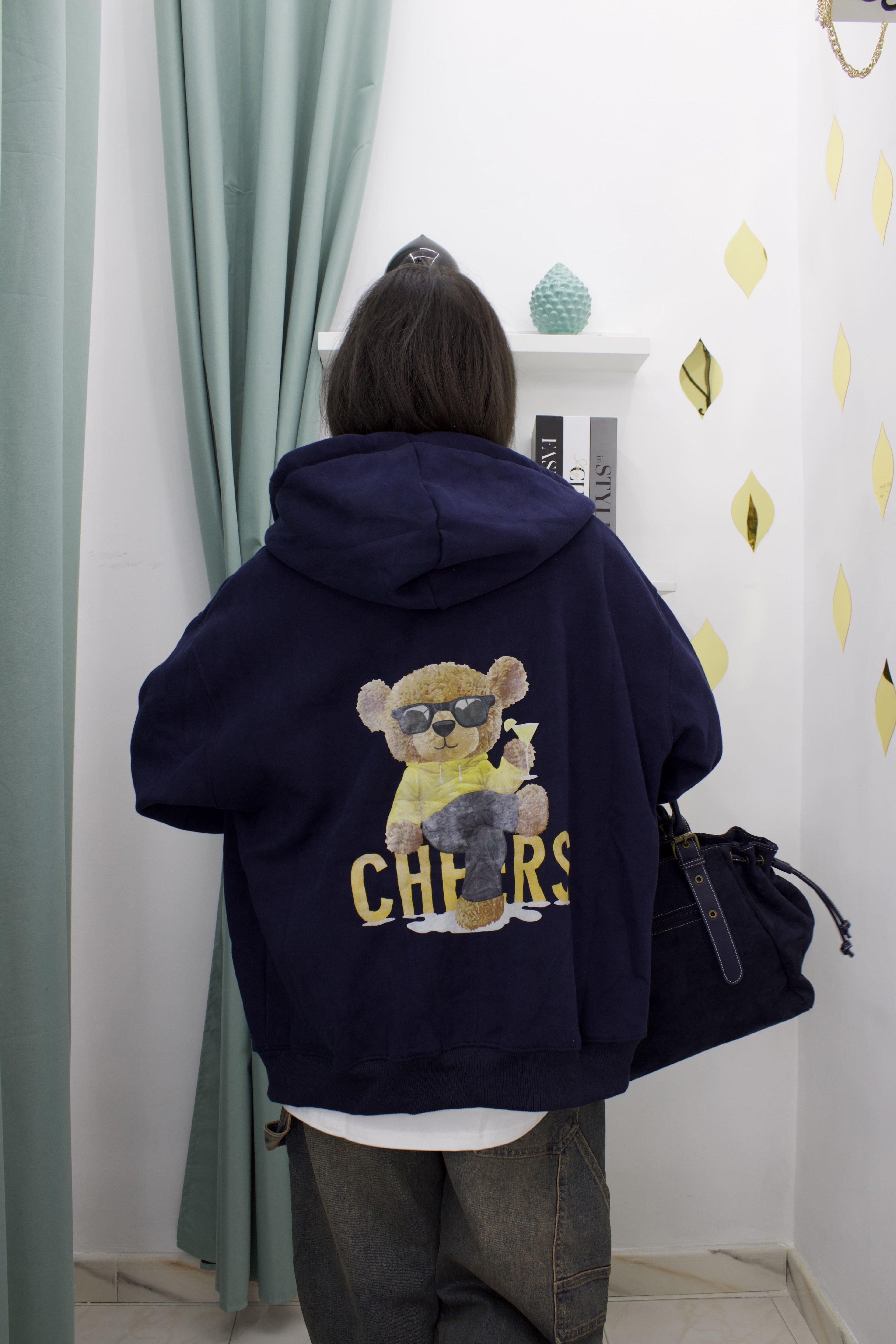 Felpa Oversize con Zip e Cappuccio Teddy – MOON KISS