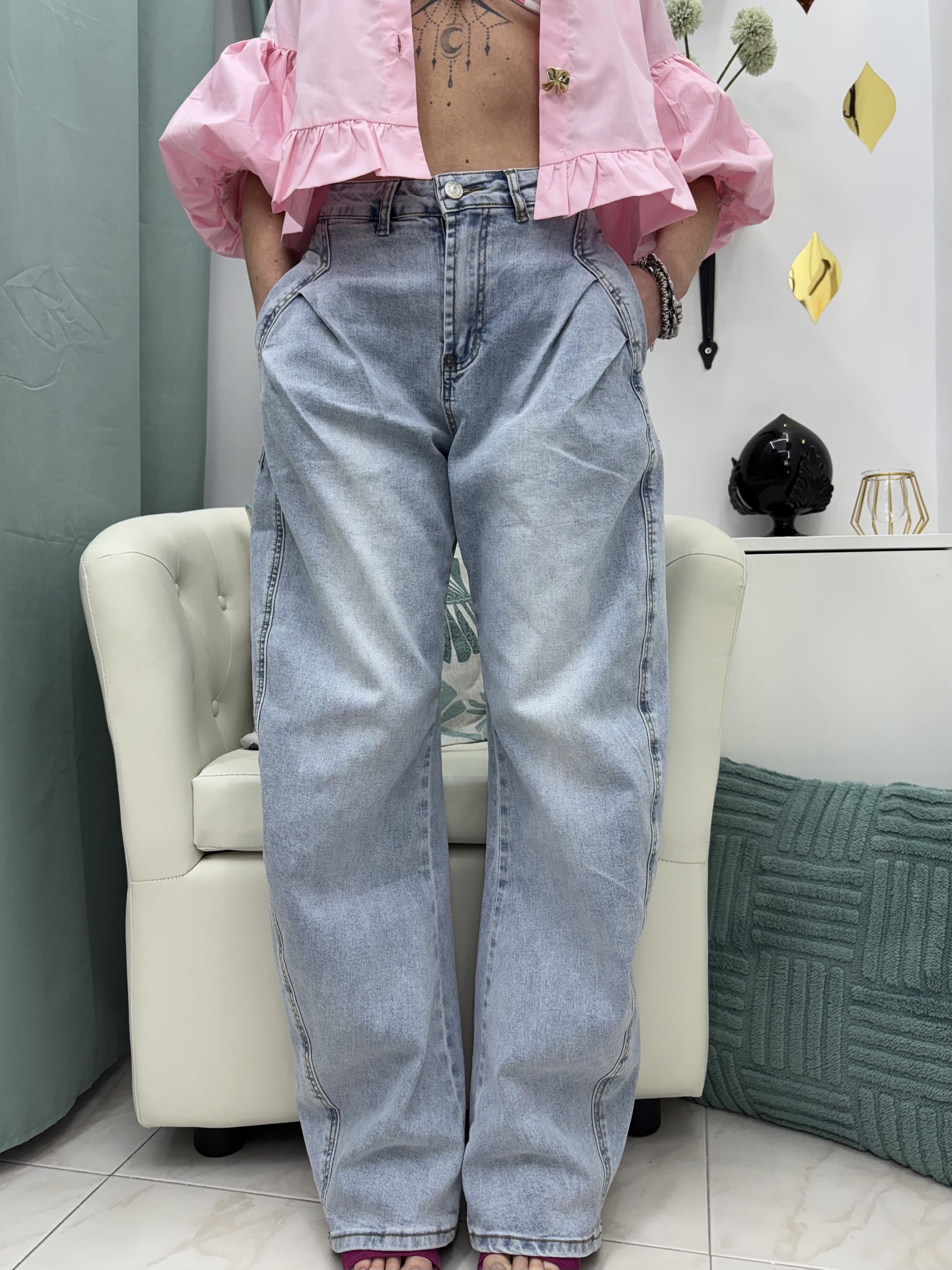 Pantaloni in denim ballon