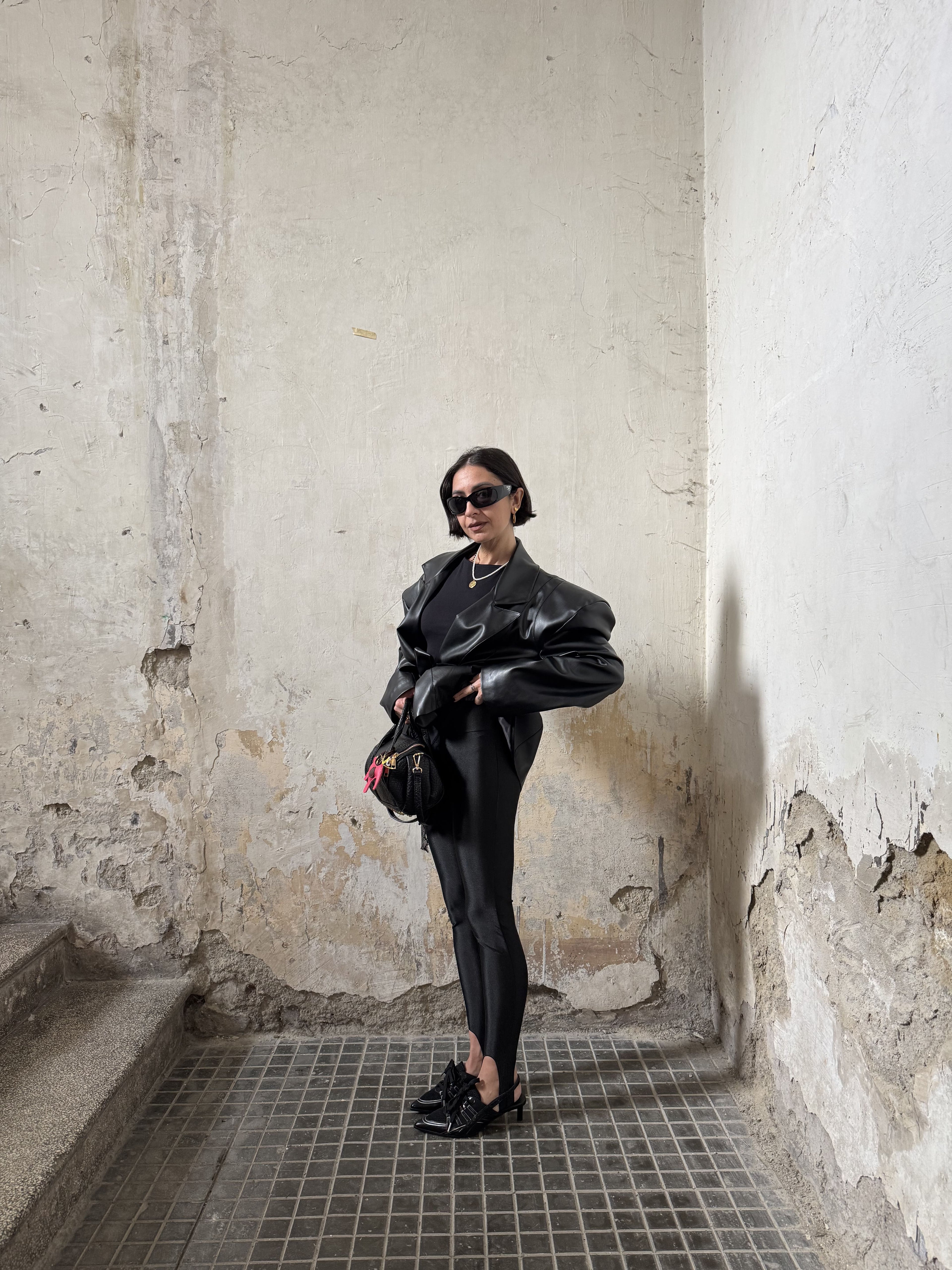 Leggings Modellante con Staffa Donna – Fascia Elastica in Vita | XS–M