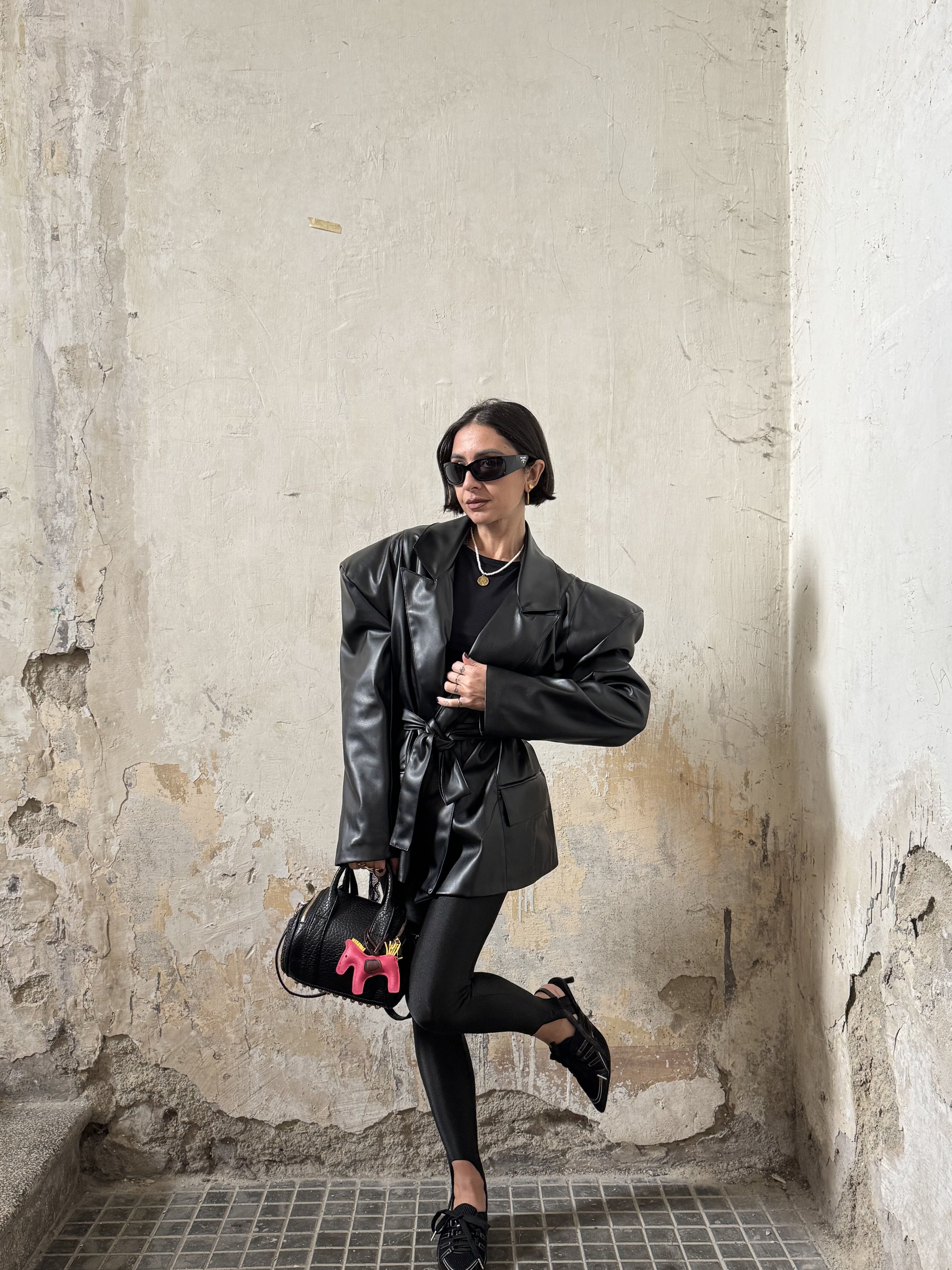 Leggings Modellante con Staffa Donna – Fascia Elastica in Vita | XS–M