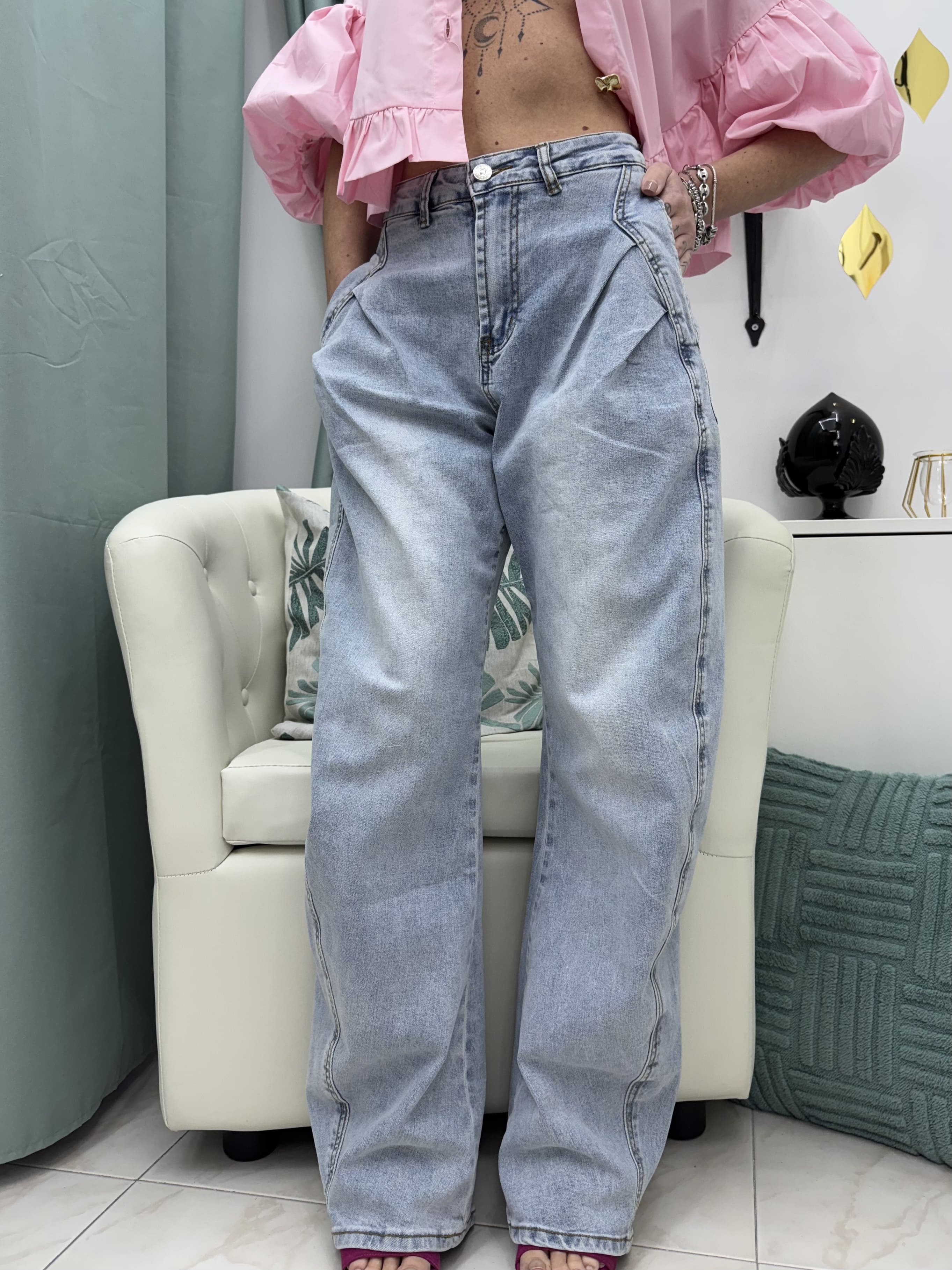 Pantaloni in denim ballon
